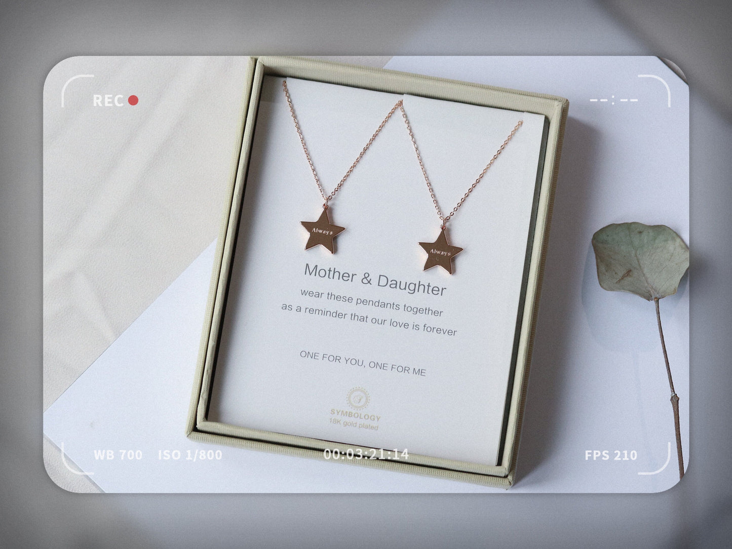 Mother Daughter Necklace Set, Personalised Gift for Mum, Dainty Star Necklace, Rose Gold Stacking Necklace, Minimalist Engraving Pendant