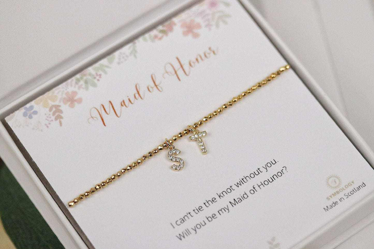 Maid of Honor Bracelet, Maid of Honor Gift, Bridesmaid Bracelet, Bridesmaid Gift, Friendship Bracelet, Wedding Jewelry, Wedding Party Gift
