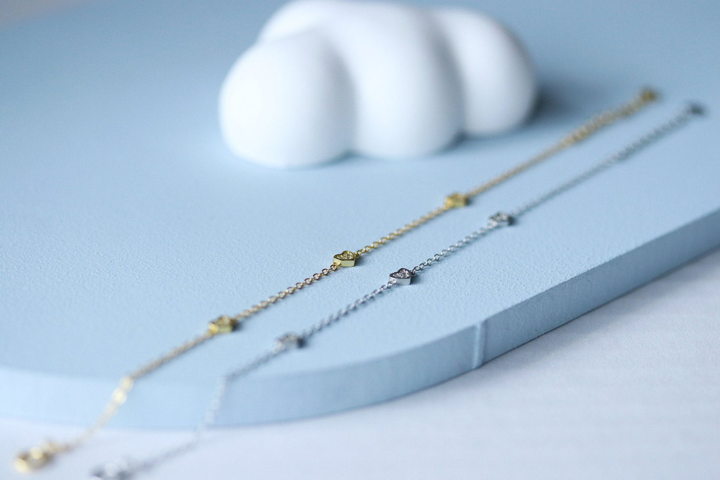 Best Friends Bracelet Set, Minimalist Tiny Heart Bracelet for Bestie Bracelet, 925 Silver Dainty Stacking Bracelet, Christmas Gift for Her