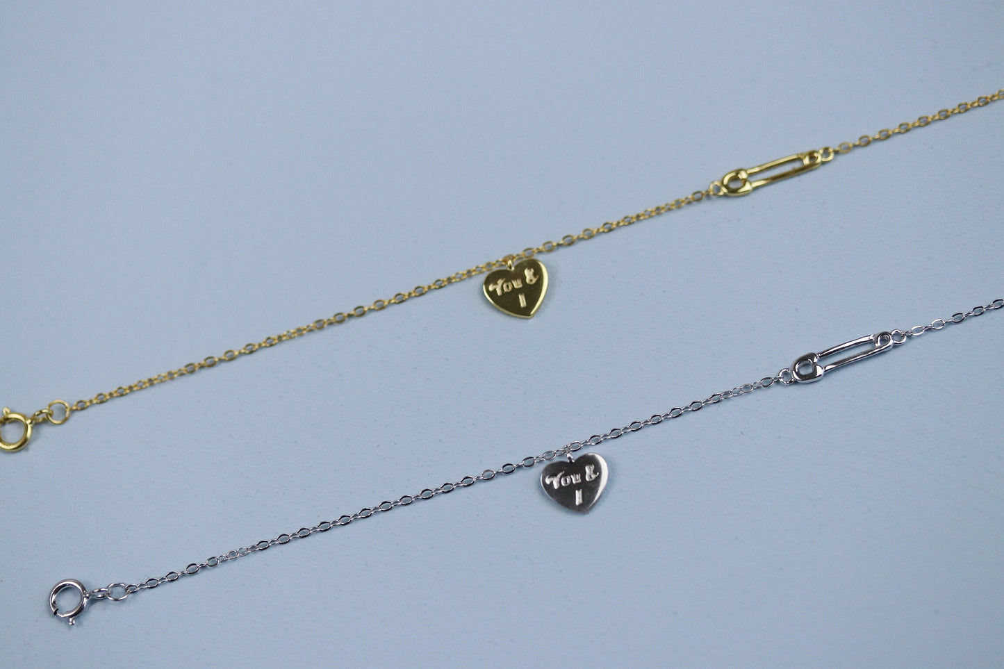 Mother Daughter Bracelet Set, Minimalist Tiny Heart Bracelet for Mum, 925 Silver You & I Stacking Daughter Bracelet, Birthday Gift for Her