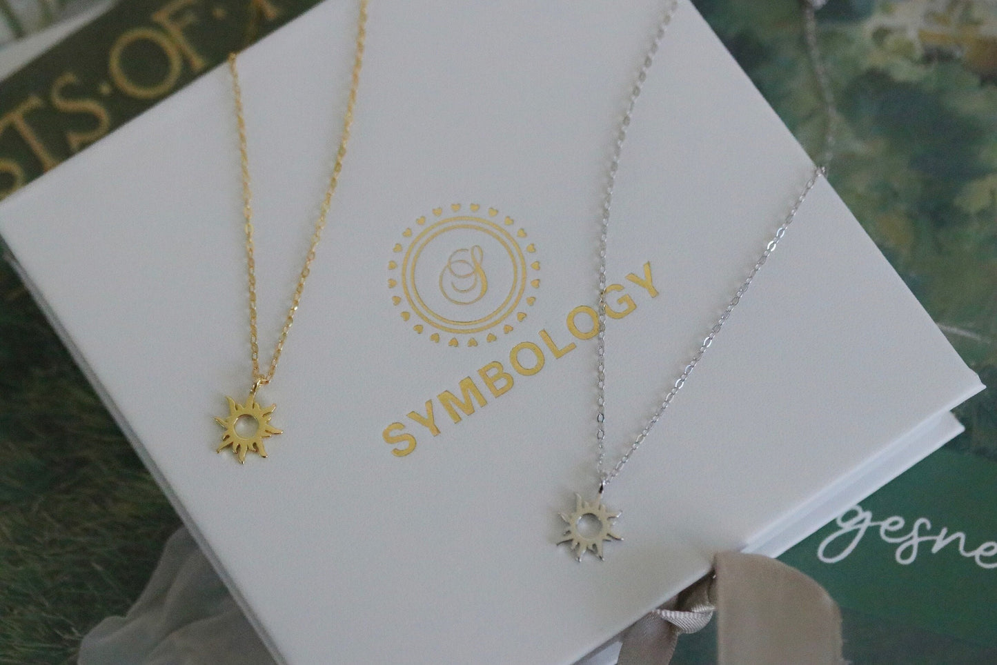 Flower Girl Gift, Silver & Gold Sunburst Necklace, Minimalist Stacking Necklace, Thank you Gift, Will You be My Flower Girl, Wedding Gift