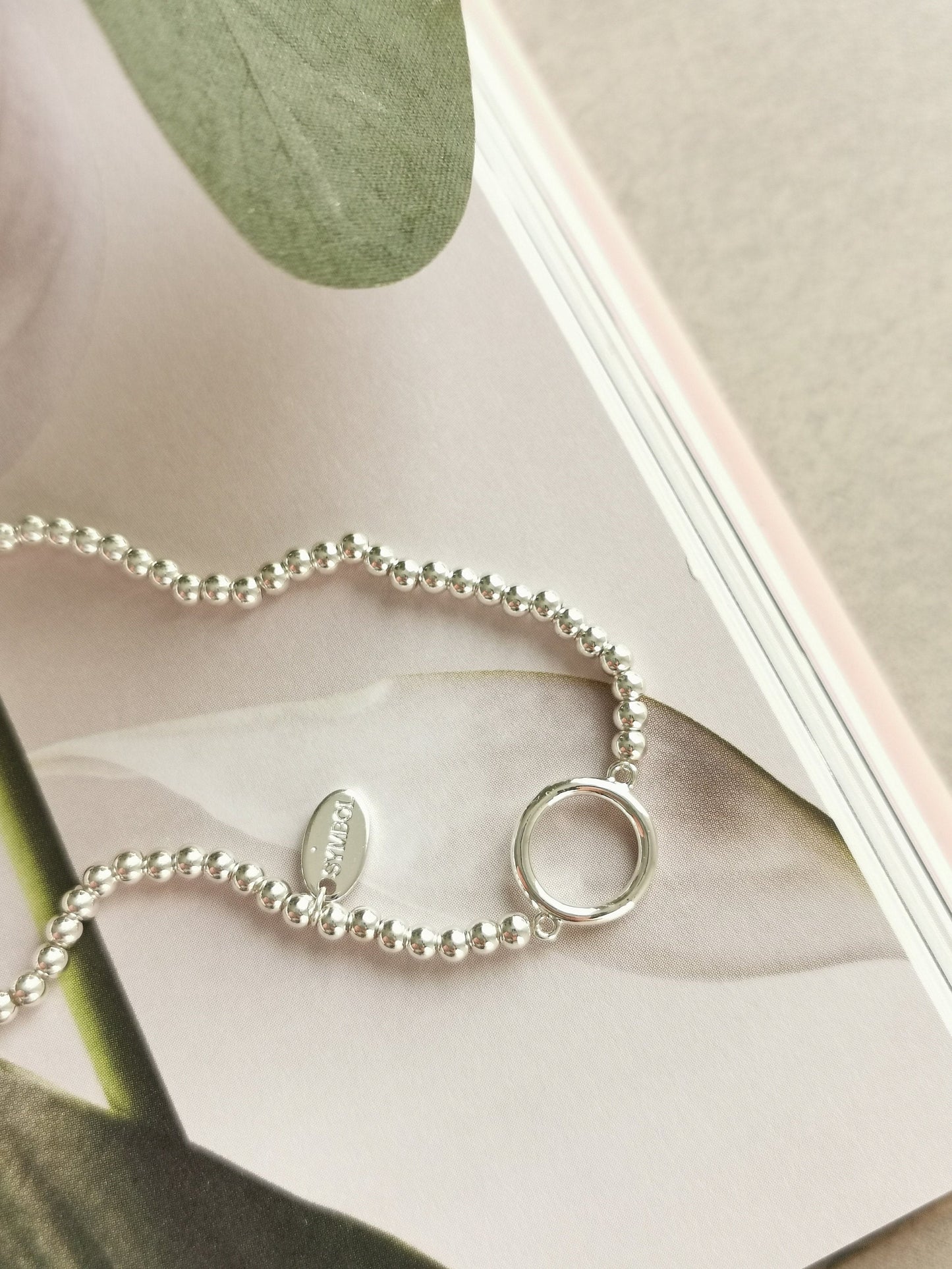 Circle Silver Beaded bracelet, Frontline Worker Gift, Teacher Gift, Best Friend Gift, Mum Gift, Sister Gift (Gift boxed)