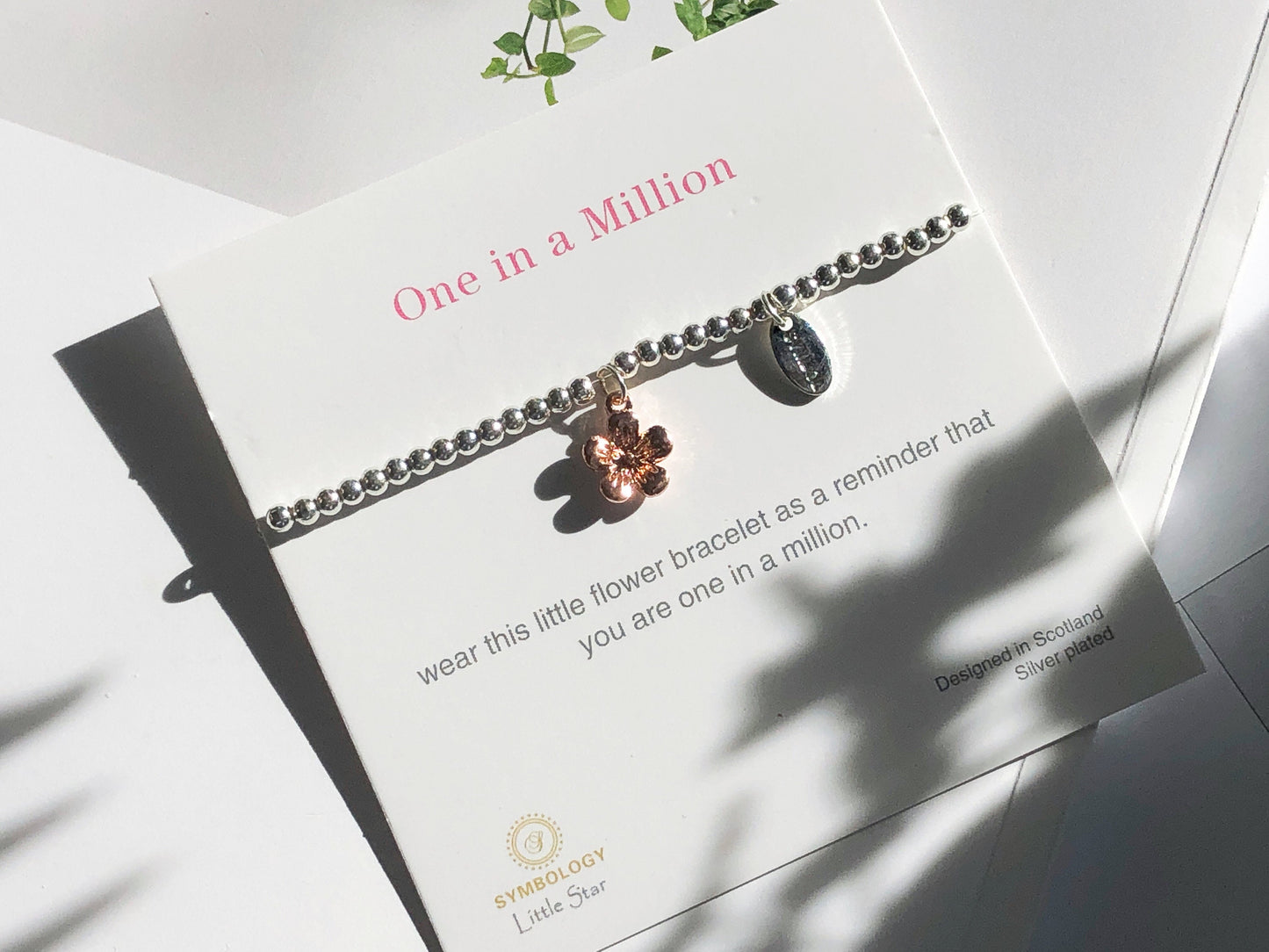 Kids Flower Bracelet of SYMBOLOGY, Little Girl Bracelet, Symbol Bracelet, Birthday Gift for Girls (Gift boxed)