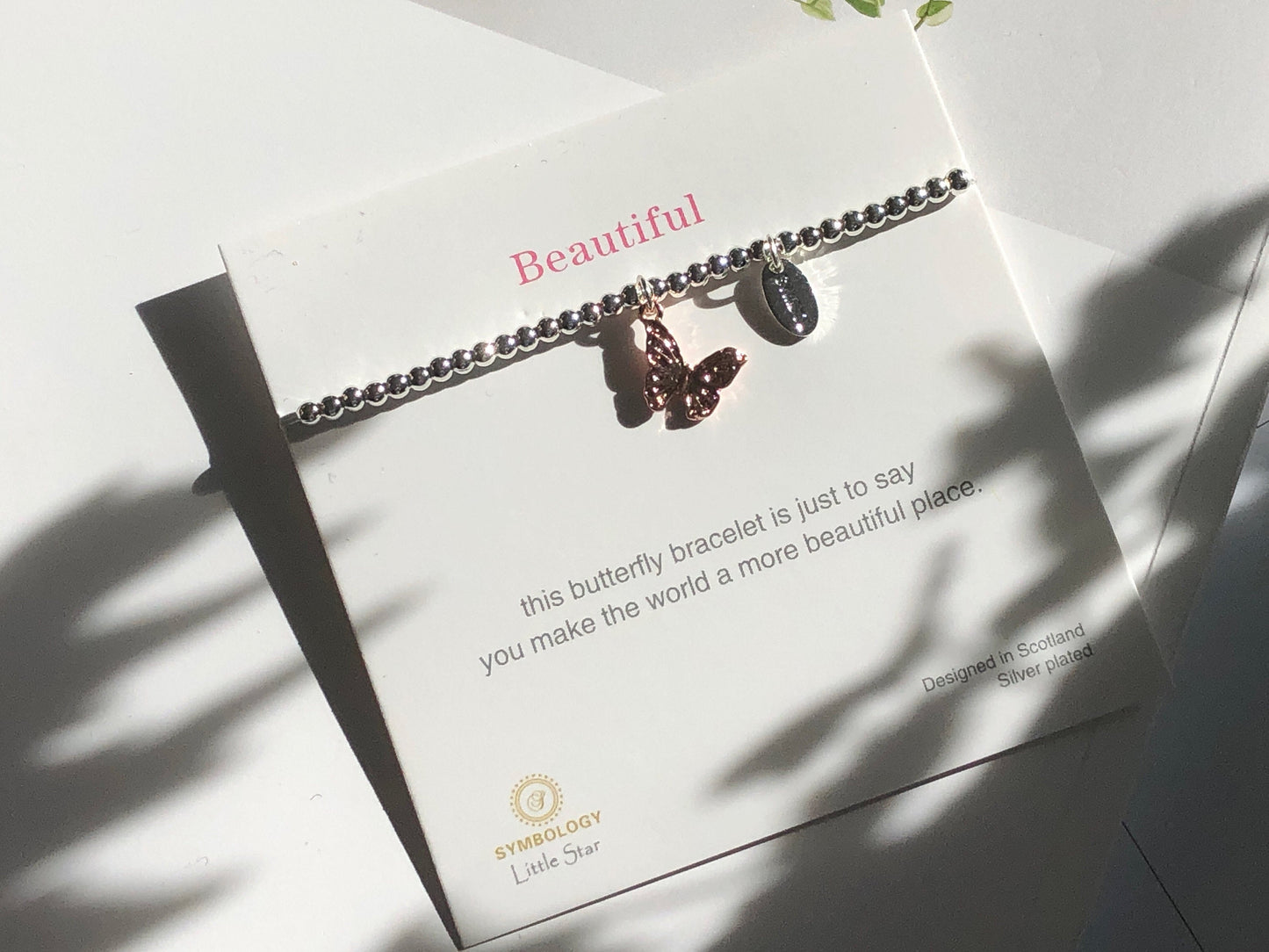 Butterfly Bracelet of SYMBOLOGY, Beautiful Bracelet, Little Girl Bracelet, Symbol Bracelet, Birthday Gift for Girls (Gift boxed)