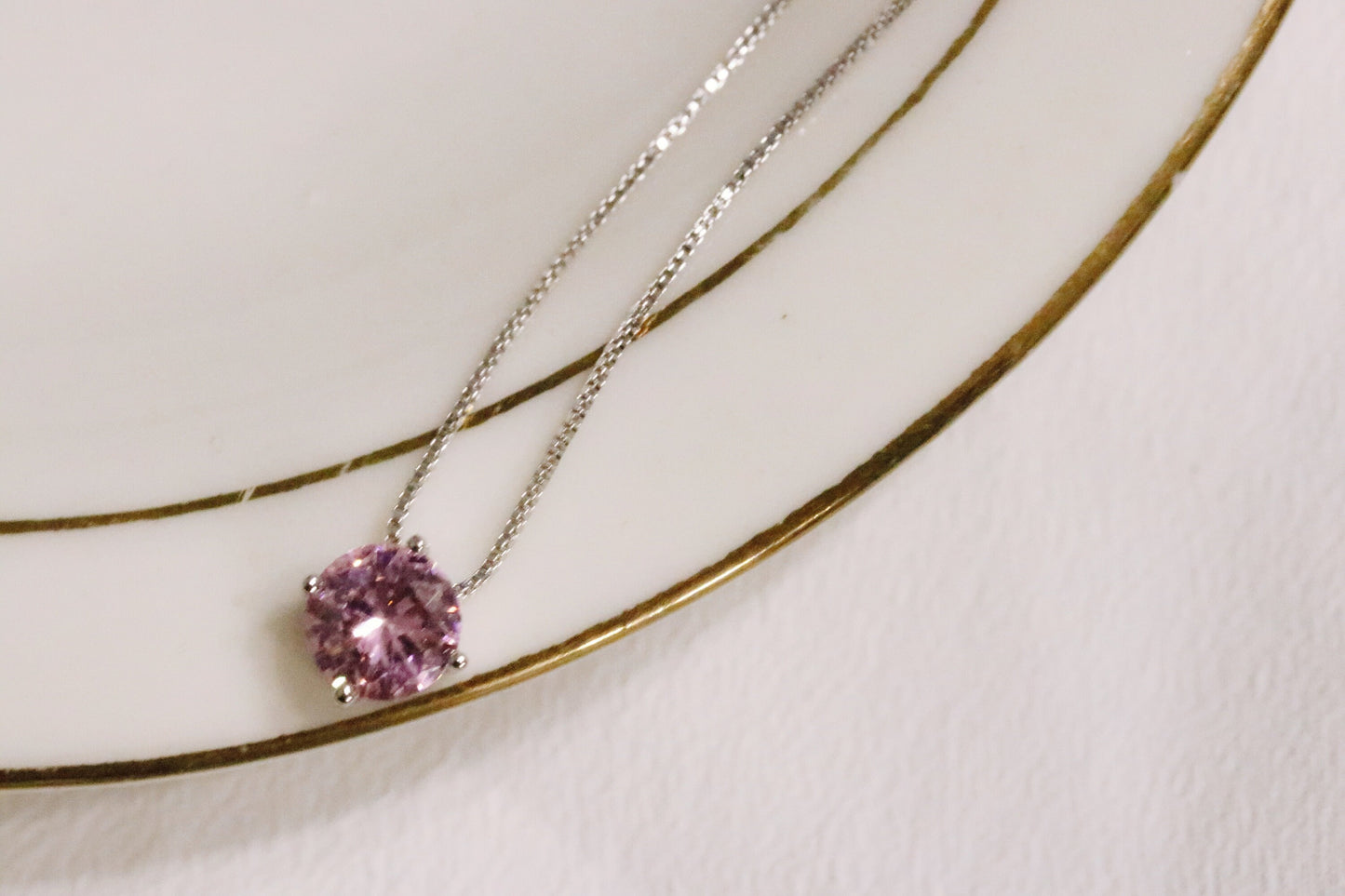 October Birthstone Necklace Handcrafted with Swarovski Crystals / Rose Quartz Crystal Pendant / SYMBOLOGY Valentines Gift for Her