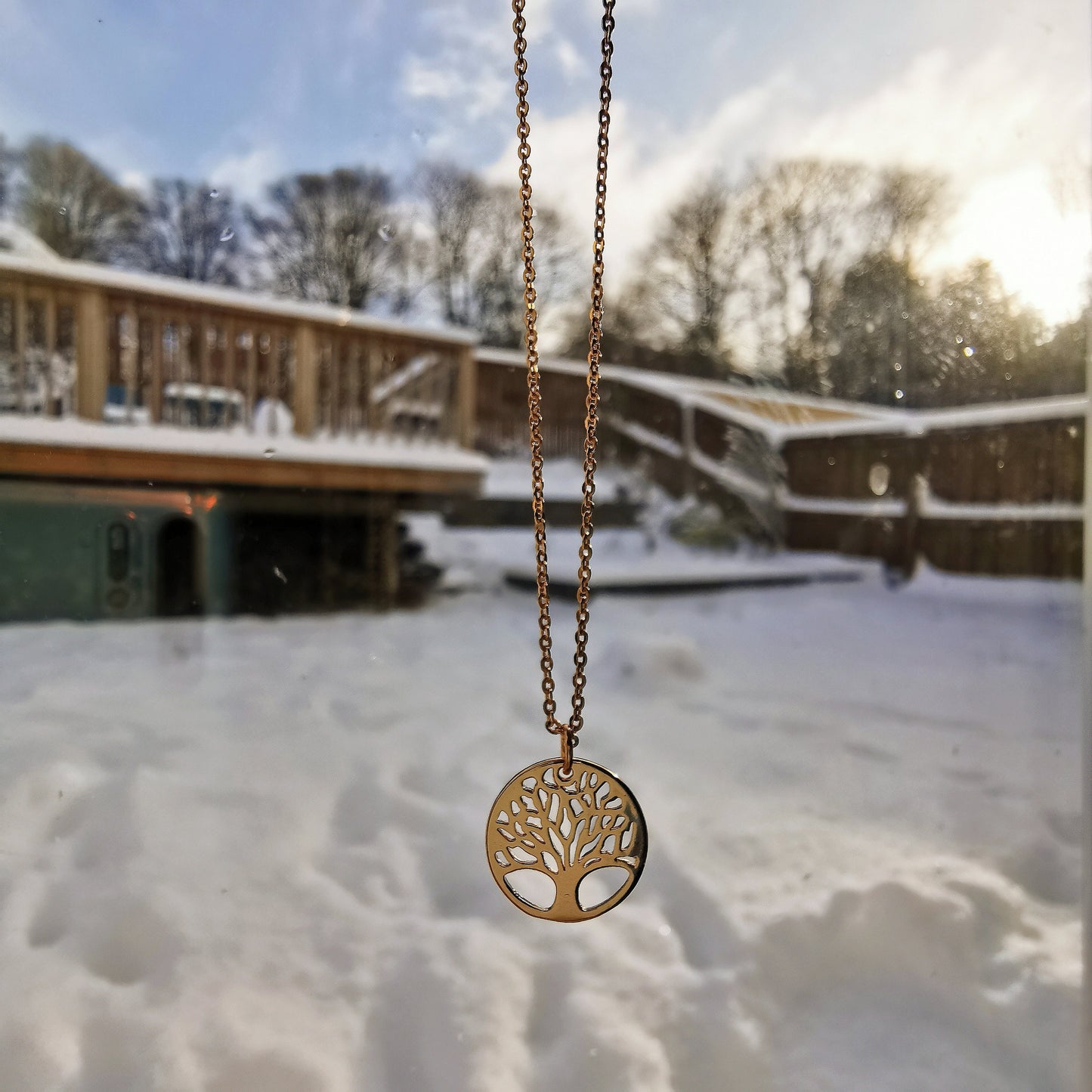 Mum Gift Necklace of SYMBOLOGY / Marvelous Mum Life of TreeNecklace Silver / 18K Rose Gold / Gold Necklace with Gift Box / Gift for Mum