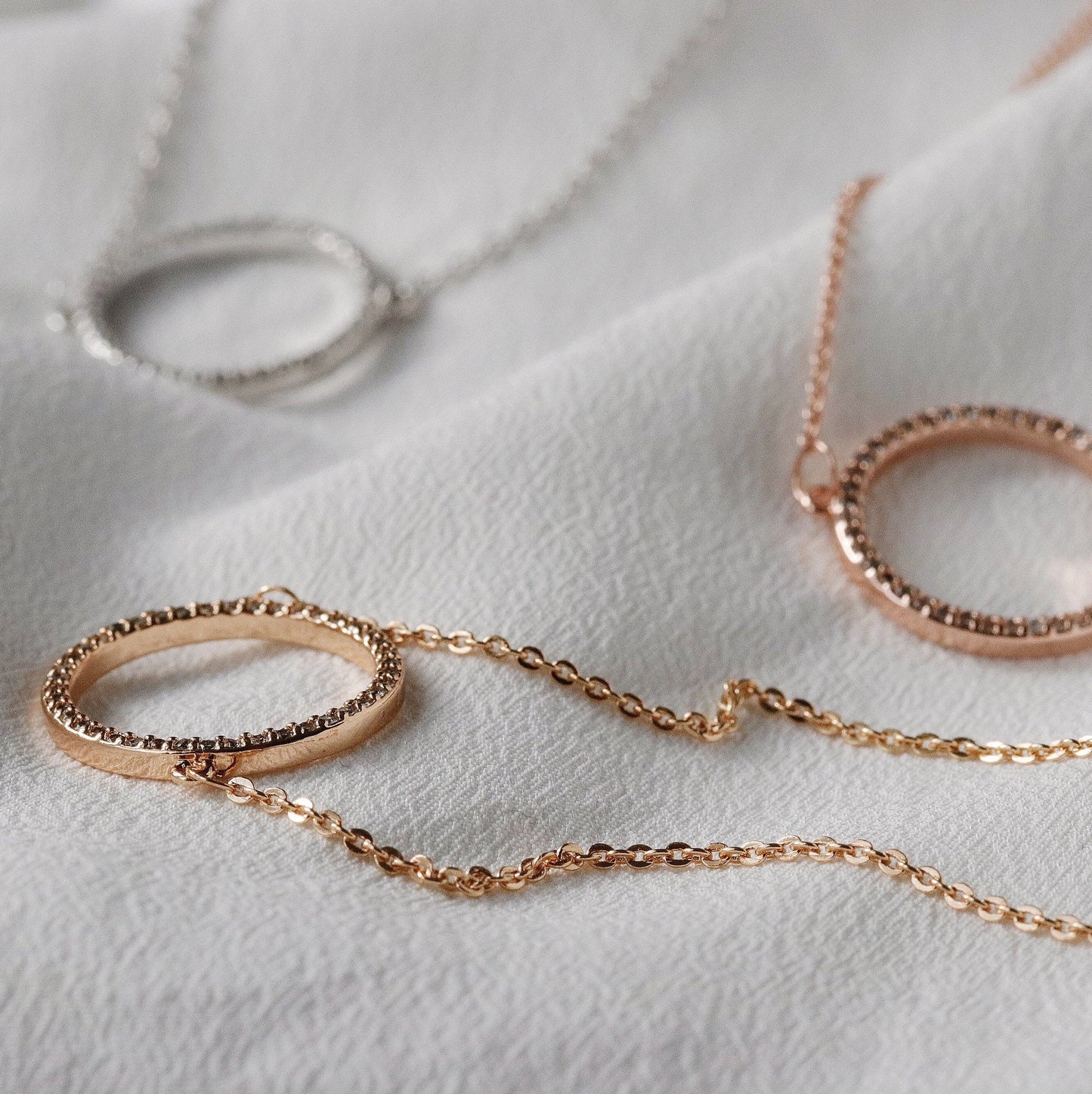Sister Gift Necklace, SYMBOLOGY Super Sister CZ Circle Necklace With Gift Box / Best Sister / Little Sister Big Sister Gift