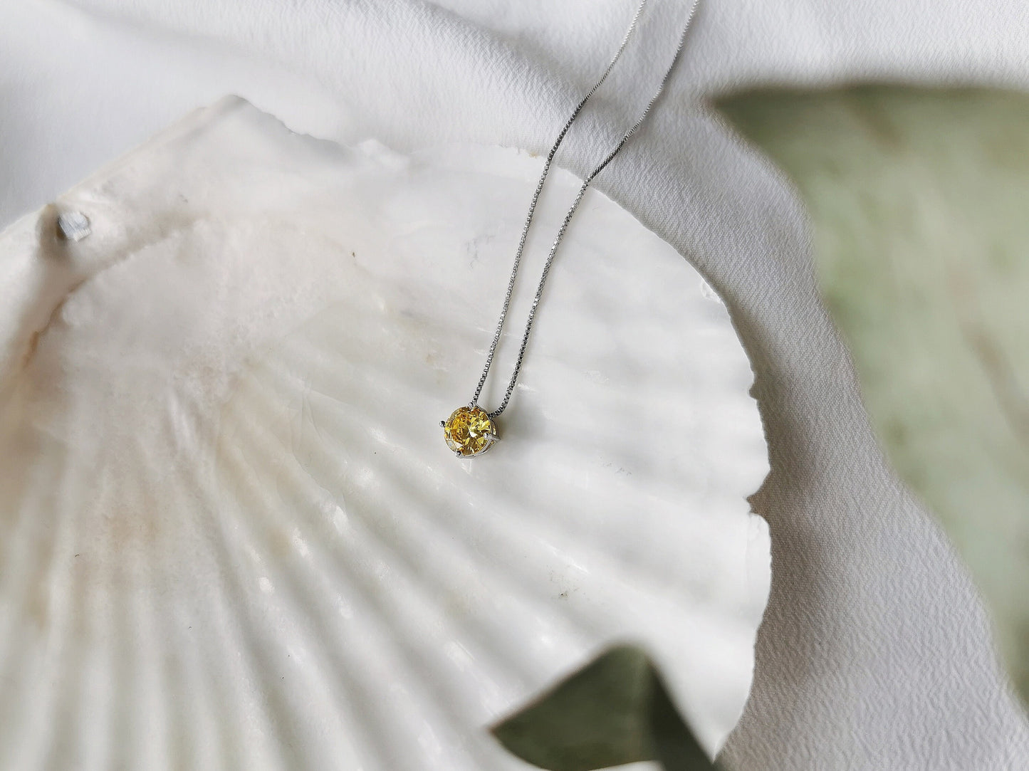 November Birthstone Necklace Handcrafted with Swarovski Crystals /Topaz Crystal Pendant by SYMBOLOGY / Gift For Her/ Mother's Day Gift