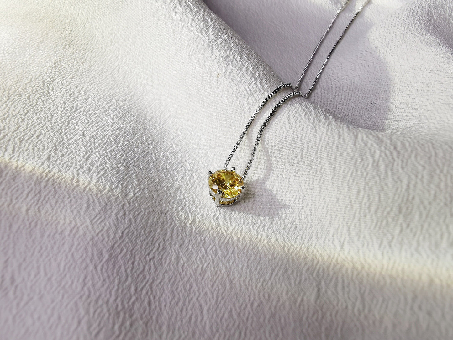 November Birthstone Necklace Handcrafted with Swarovski Crystals /Topaz Crystal Pendant by SYMBOLOGY / Gift For Her/ Mother's Day Gift