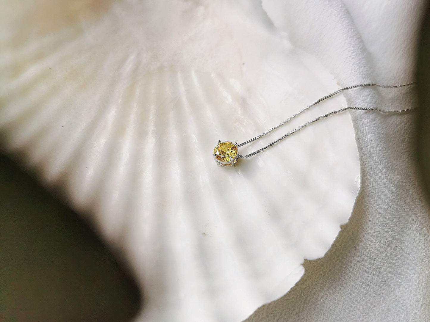 November Birthstone Necklace Handcrafted with Swarovski Crystals /Topaz Crystal Pendant by SYMBOLOGY / Gift For Her/ Mother's Day Gift