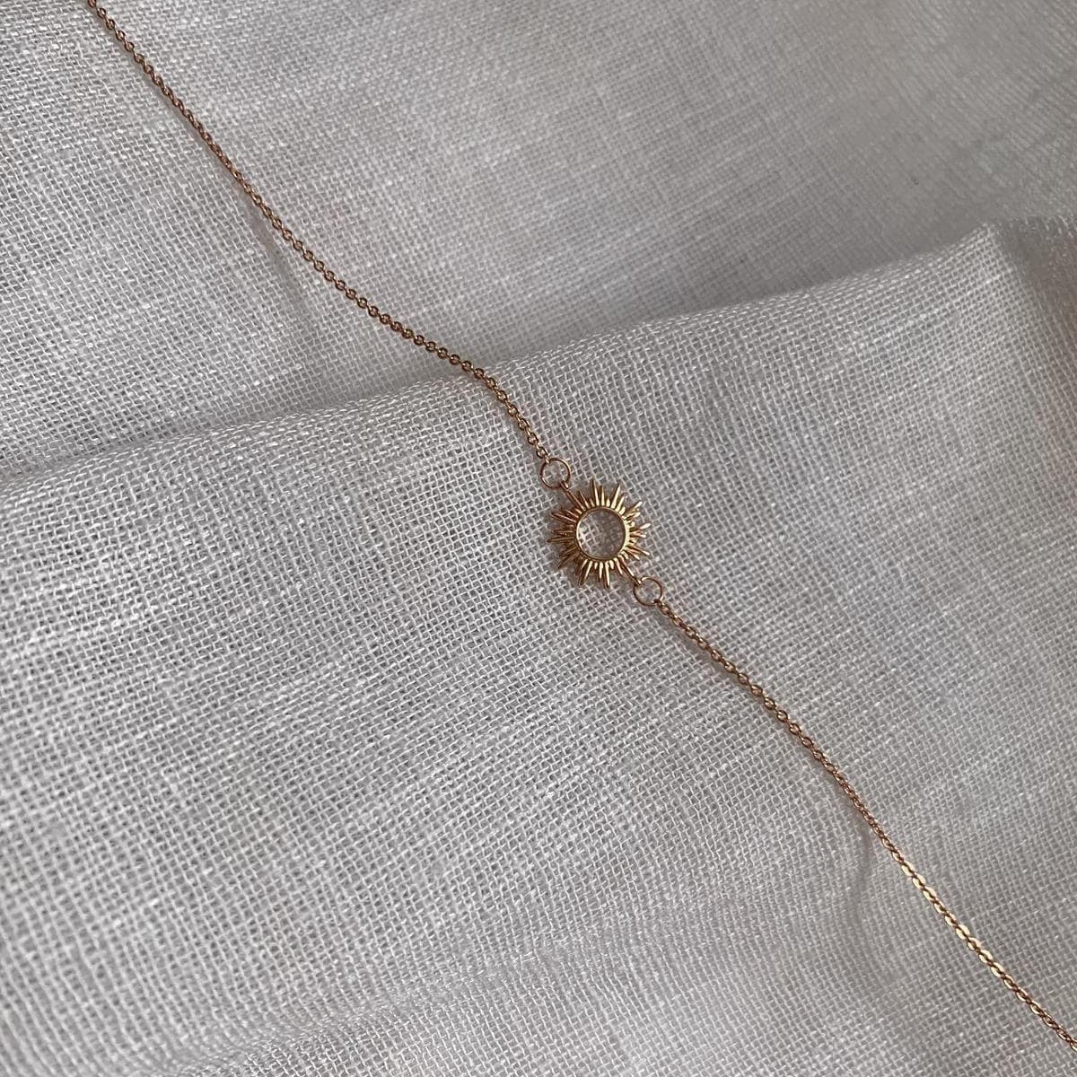 Gold Sister Gift Necklace / Sterling Silver Dainty Sunburst Necklace / Sun Necklace Set / Best Friend Little Sister Big Sister Gift for Her