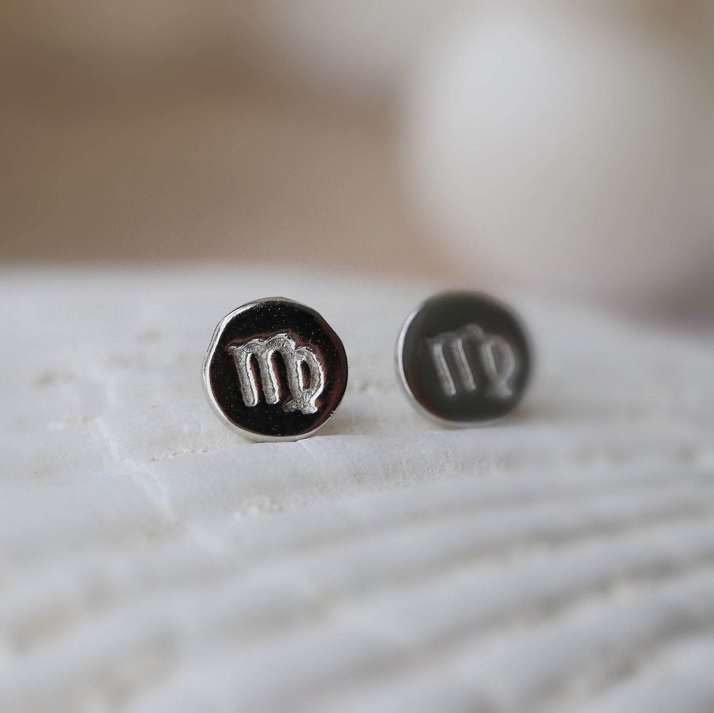 Sterling Silver Zodiac Studs, Dainty Silver earrings, Star Sign Virgo Earrings, Horoscope Earrings, Gift For Her/Mum/Friend, Christmas gift
