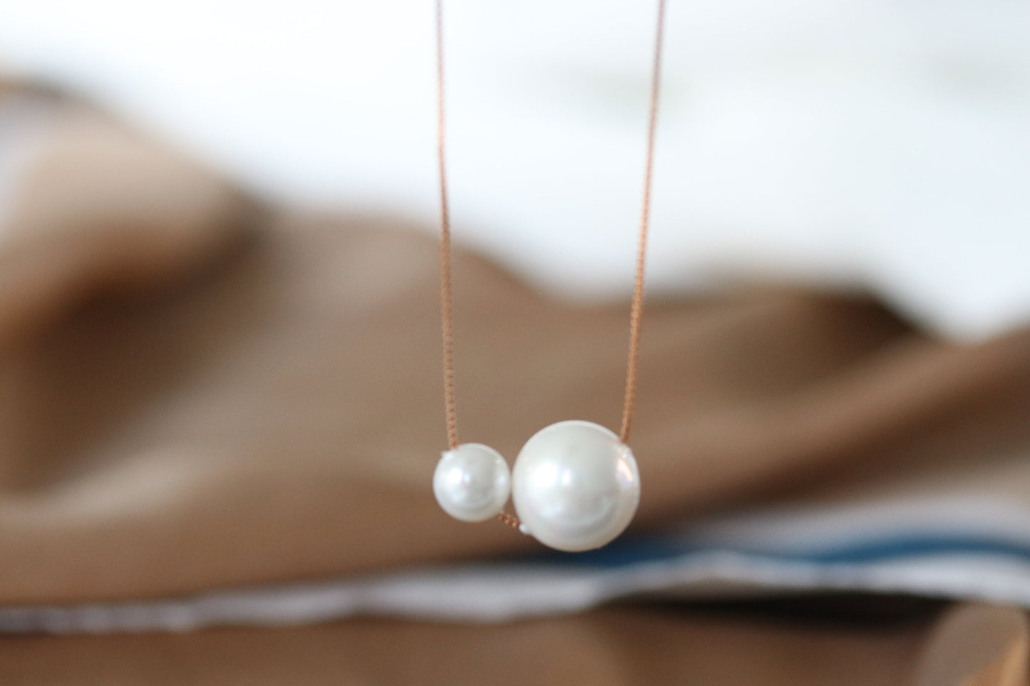 Mother Daughter Pearls Necklace, Personalised Dainty Double Pearl Necklace Set, Present for Mum/Sister/Best Friends/Bridesmaid, Wedding Gift