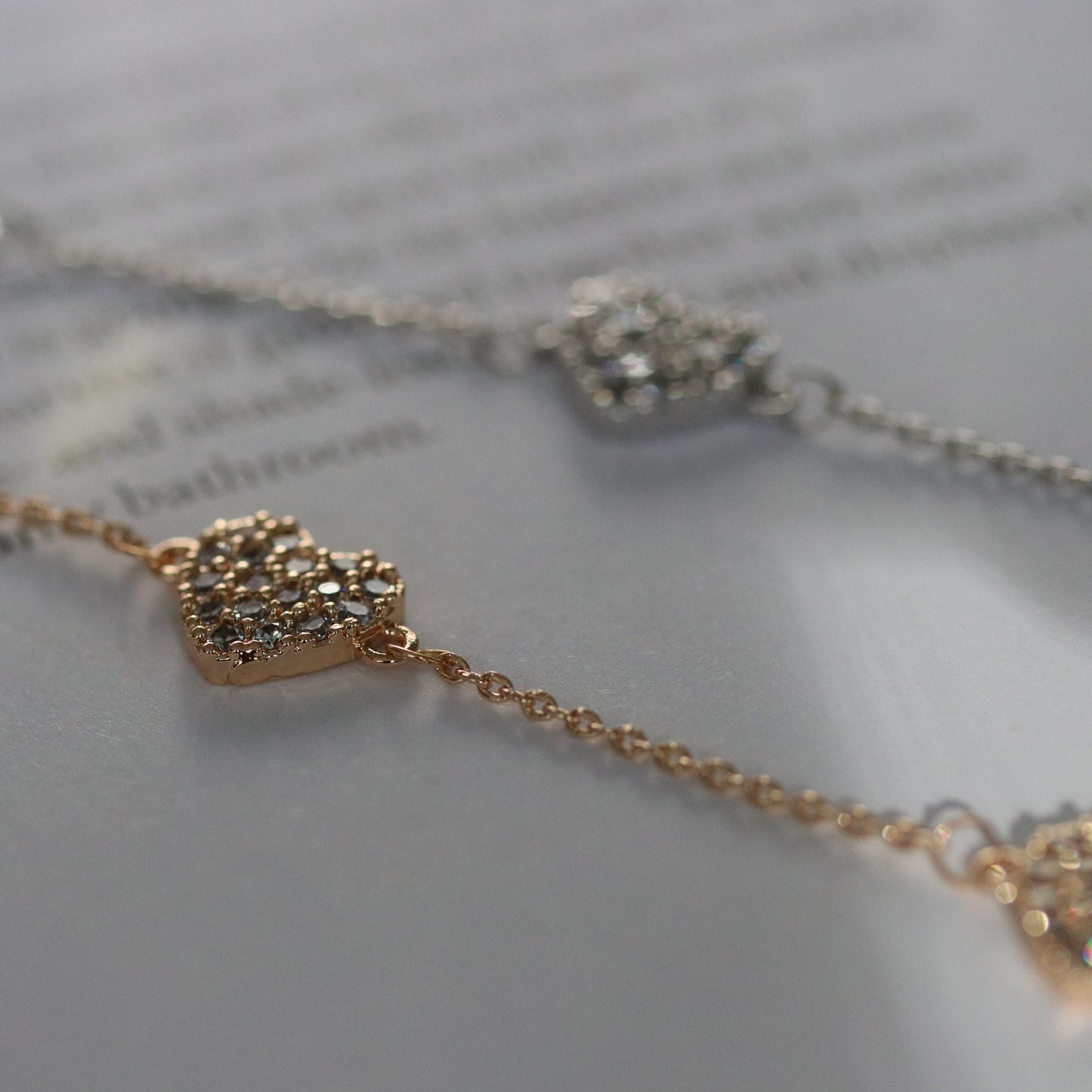 Mother Daughter Triple Heart Bracelet Set, Personalised CZ Pave Love Heart Bracelet for Mum/Sister/Friend/Bridesmaid/Graduation Gift for Her