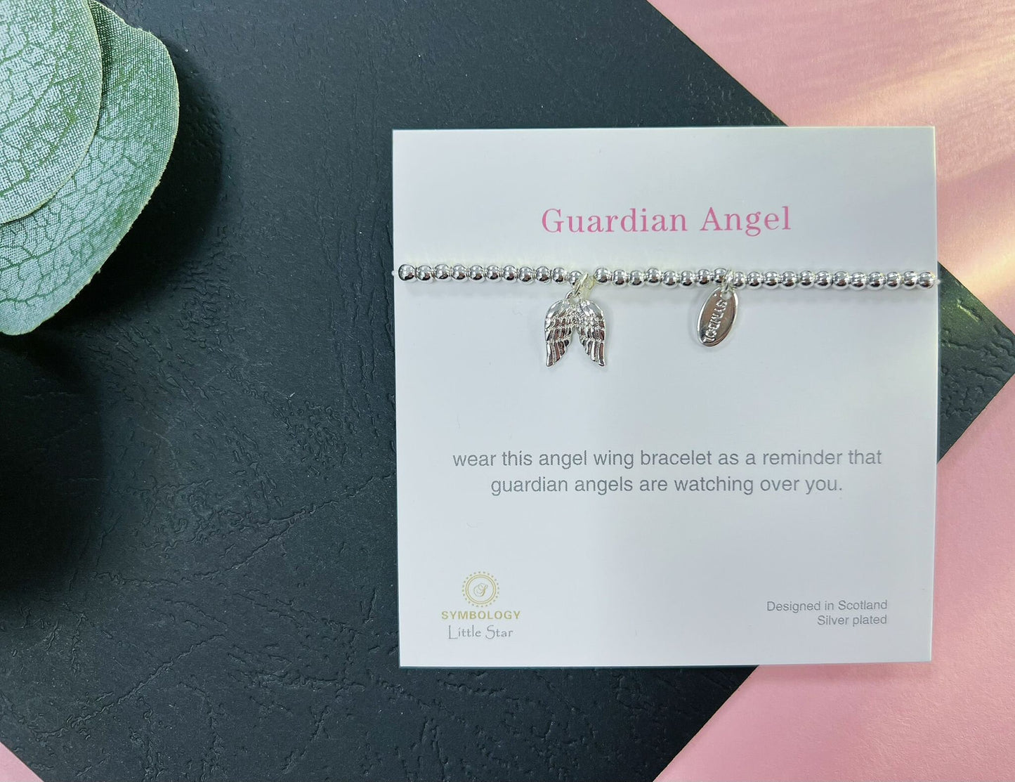 Silver Beads Guardian Angel Kids Bracelet, Silver Woman Elastic beaded Bracelet Size S, Christmas Sentimental Gift For Her,Stocking Fillers