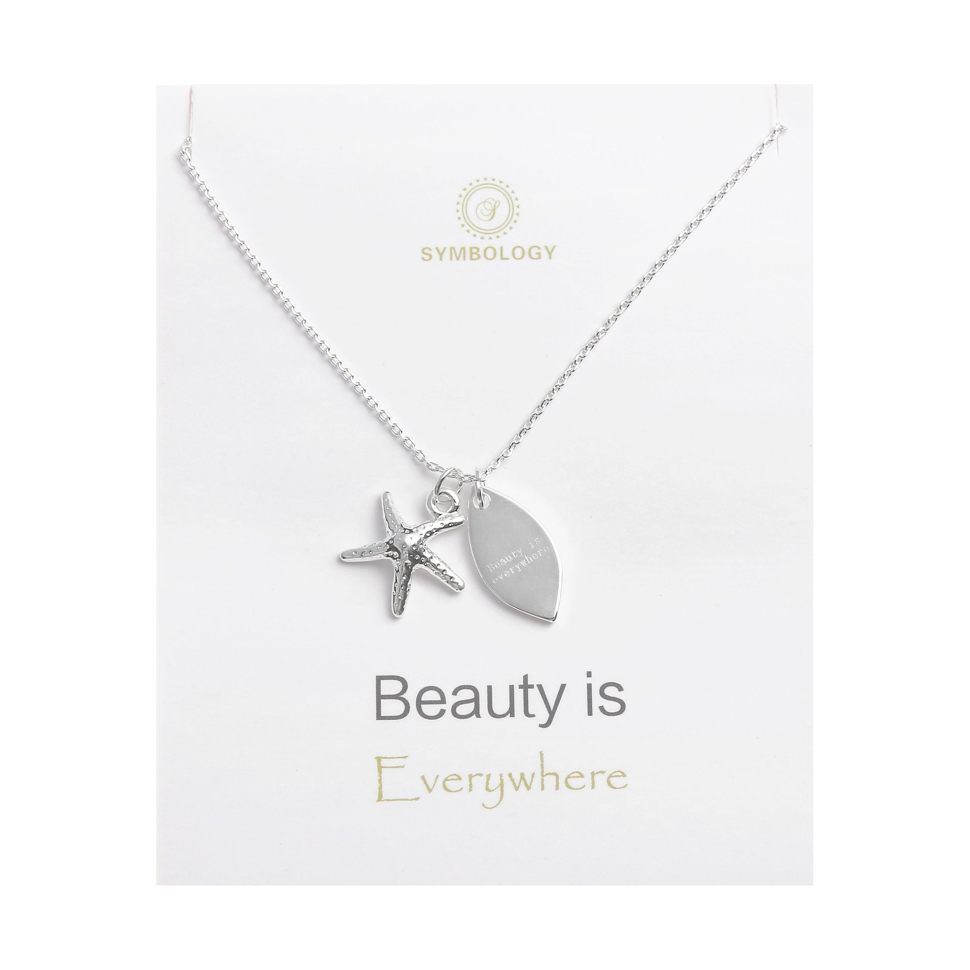 Silver Starfish Necklace: Personalized Initial Birthstone Charm