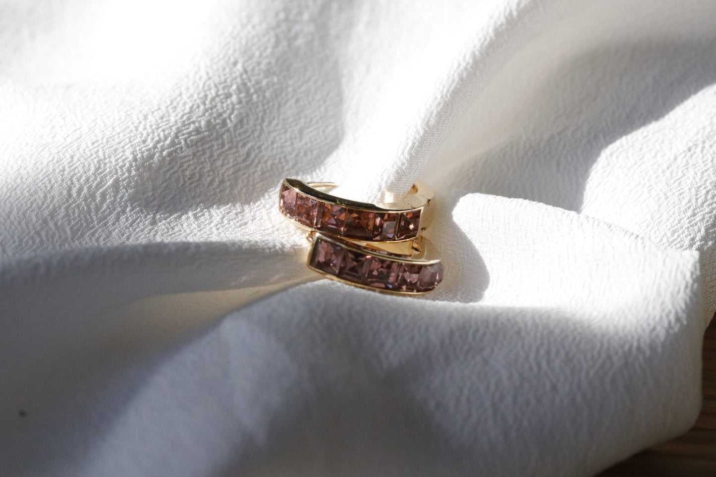 June Birthstone Earrings: Alexandrite CZ Hoop Earrings, Chunky Gold Huggies for Woman