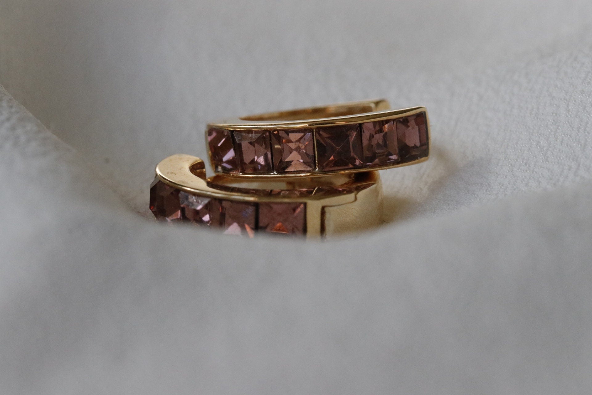 June Birthstone Earrings: Alexandrite CZ Hoop Earrings, Chunky Gold Huggies for Woman