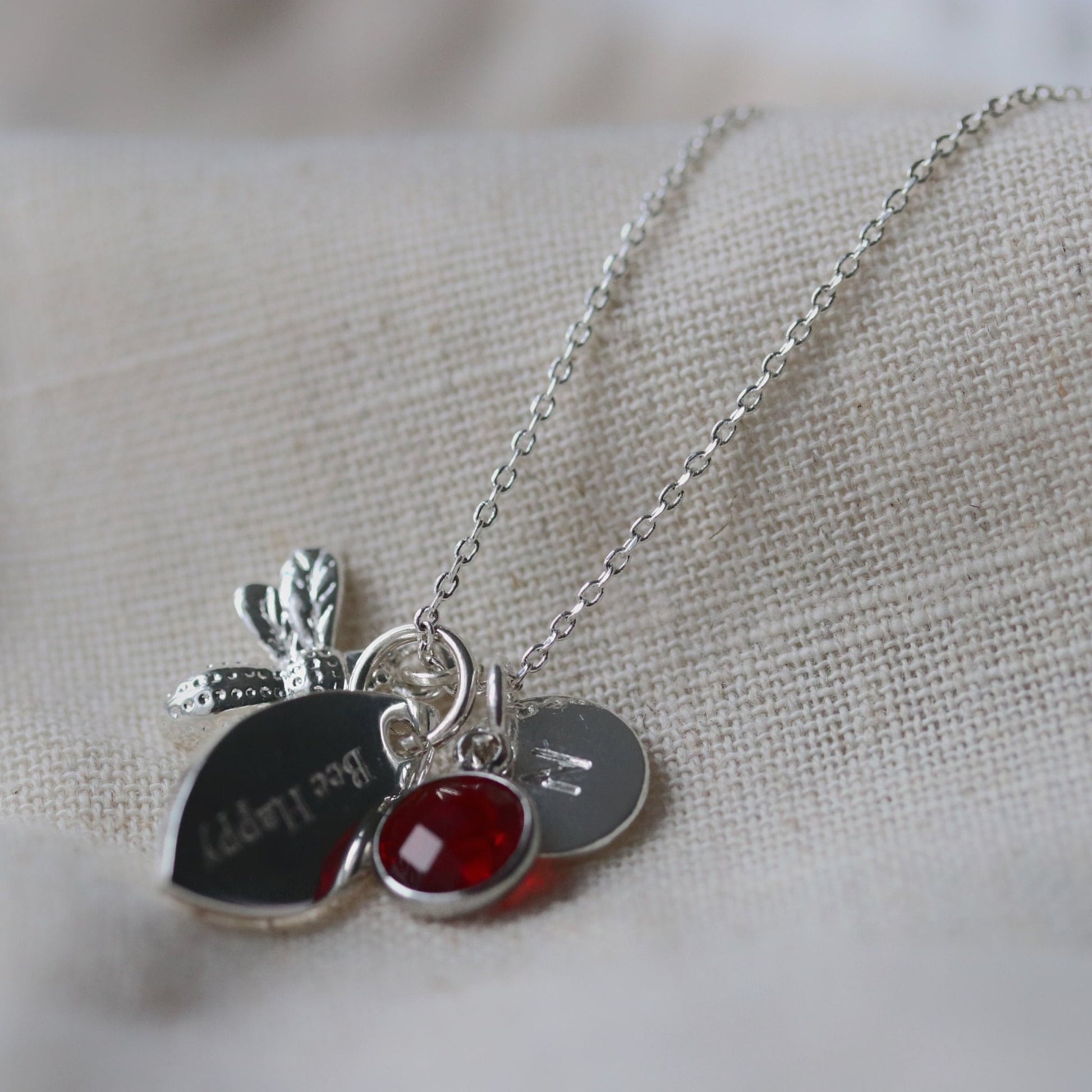 Sterling Silver Starfish Necklace: New Mum Charm, Birthstone Pendant