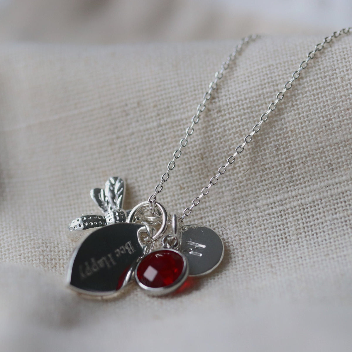 Silver Love Heart Necklace: Birthstone Initial Pendant, Sentimental Jewelry