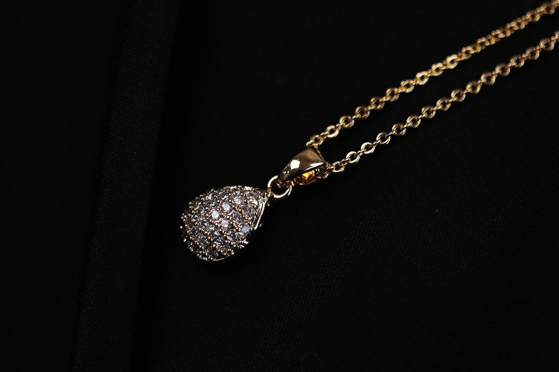 Sister Gift / Bestie Necklace / Cubic Zirconia Teardrop Necklace for Women / Silver or Gold Pendant /Birthday Gift for Her /Sentimental Gift
