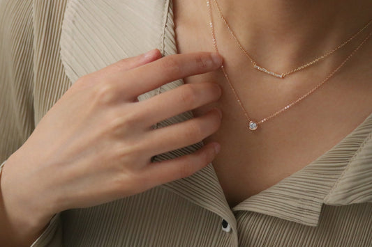 Gold Daughter Necklace Gift, Silver CZ Diamond Shape Necklace, Delicate Dainty Jewellery, Silver ChicPersonalised Necklace for Her