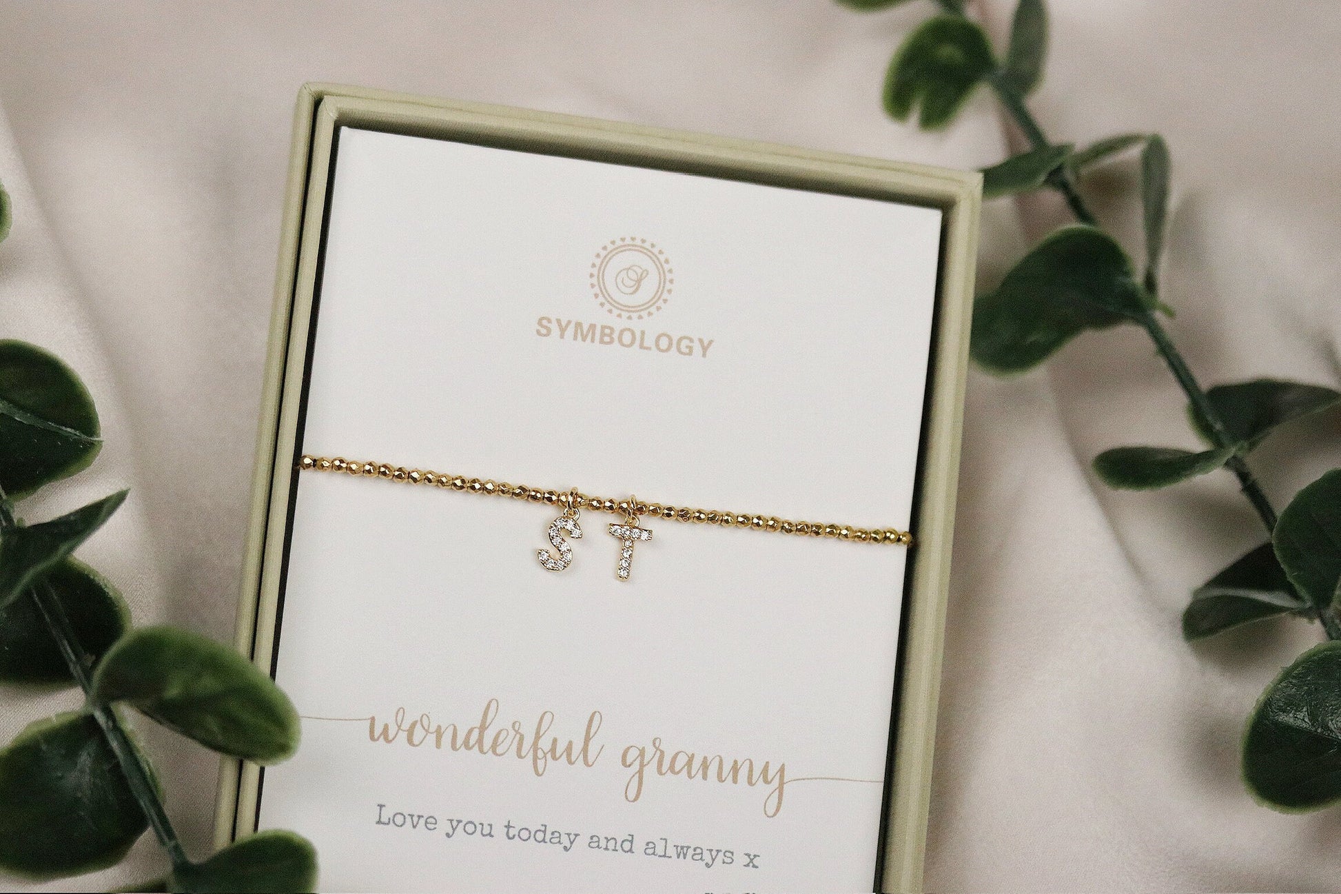 Gold Filled Initial Bracelet, Grandma Gift, Personalised Letter Bracelet, Custom Initial Jewellery, Mother's Day Gift, Birthday Gift for Her