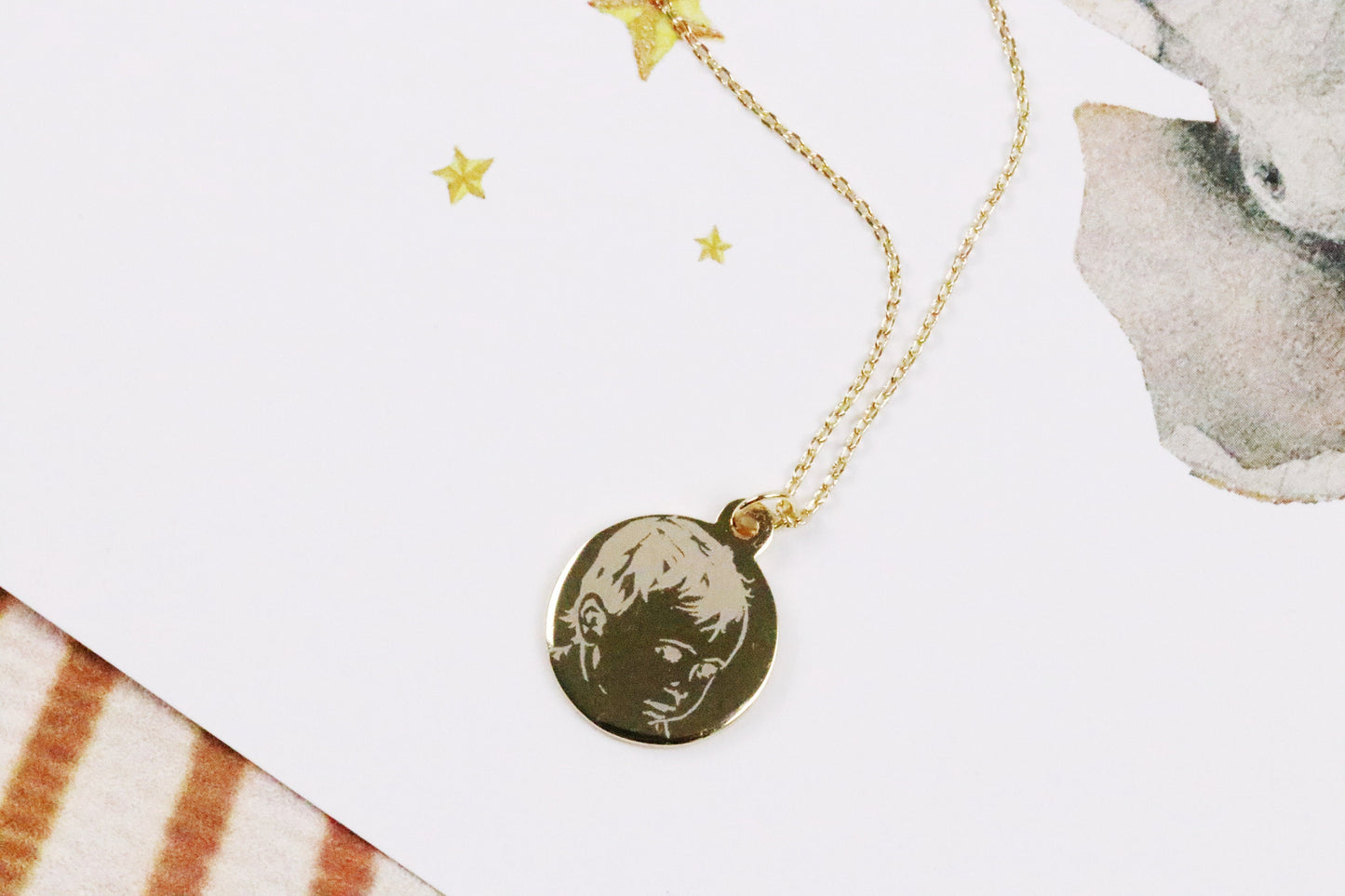 Personalised Necklace, Handwriting Engraving Necklace, Silver Custom Initial Jewellery, Gold Keepsake Necklace, mother's day Gift for Her