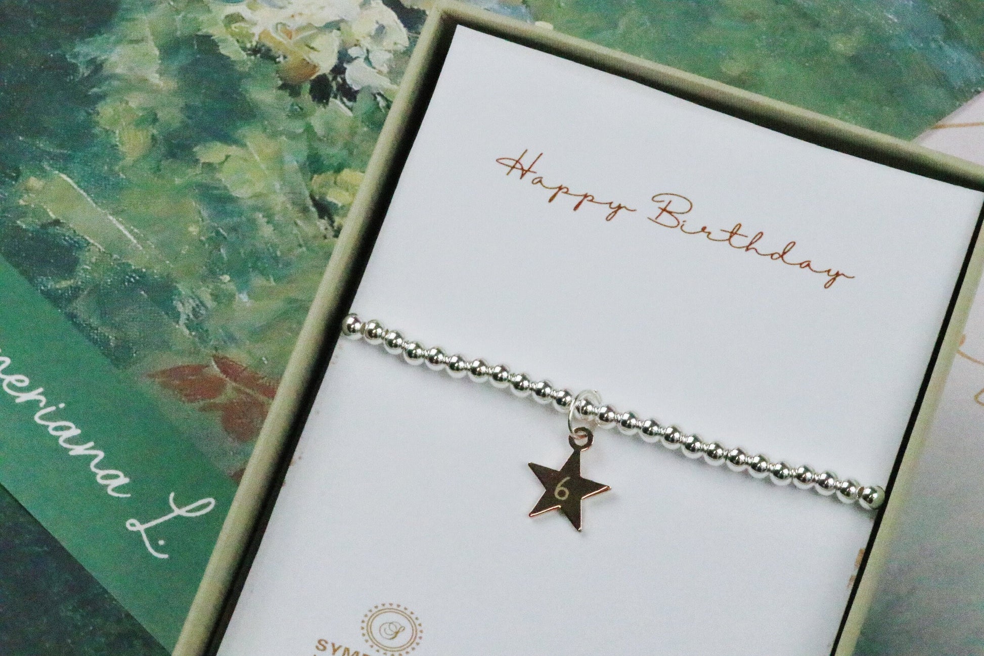 Personalised Bracelet, Sterling Silver Plated Beads Charm Bracelet, Sentimental Gift for Her, Customised Number Bracelet, 40th Birthday Gift