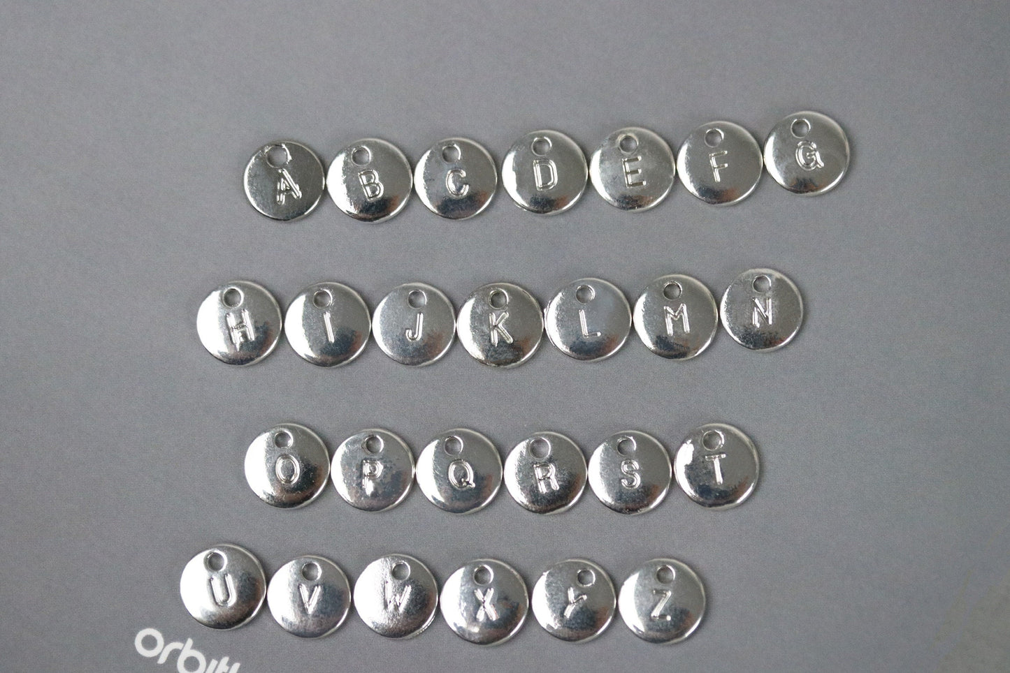 Silver Initial Letter Charm, Initial Letter Add On Charms, Alphabet Personalised Initial, Silver Plated Letter Charms, Handmade Parts