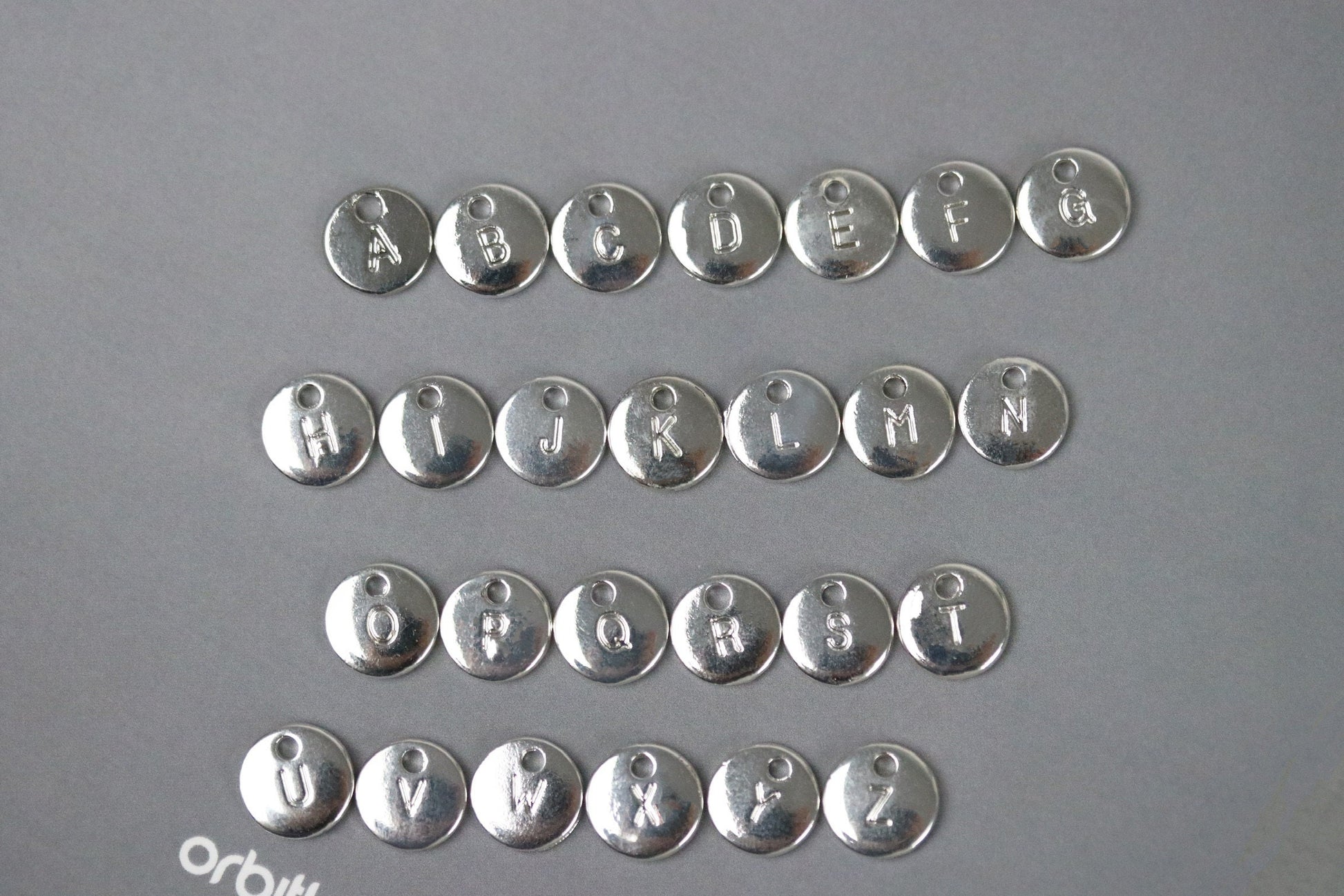Silver Initial Letter Charm, Initial Letter Add On Charms, Alphabet Personalised Initial, Silver Plated Letter Charms, Handmade Parts