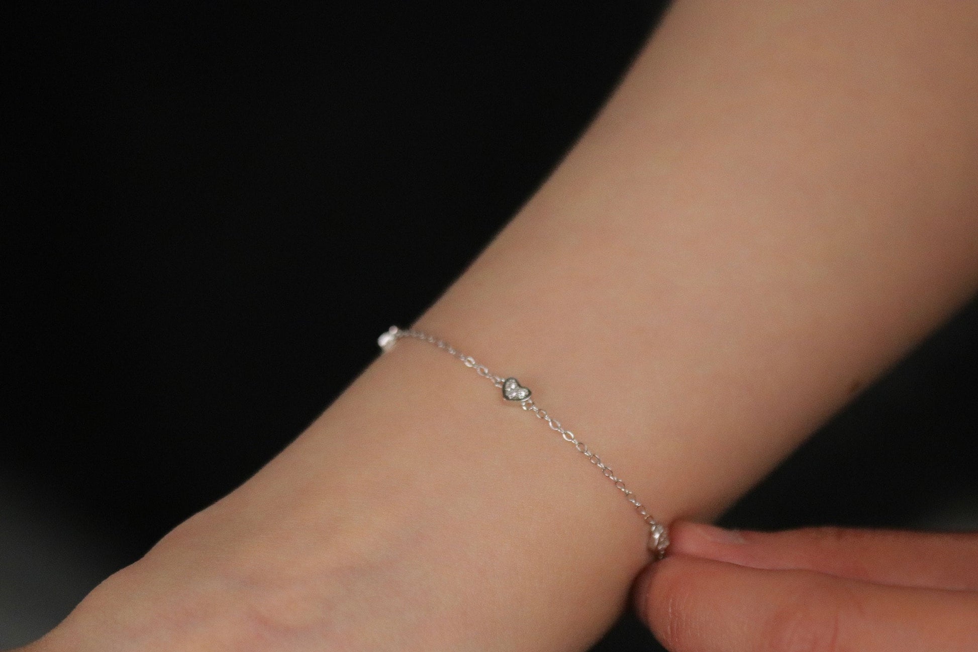 Soul Sister Love Heart Bracelet Set, Minimalist Tiny Heart Bracelet for Bestie Gift for Her, 925 Silver Dainty Stacking Bracelet, Soul Sis