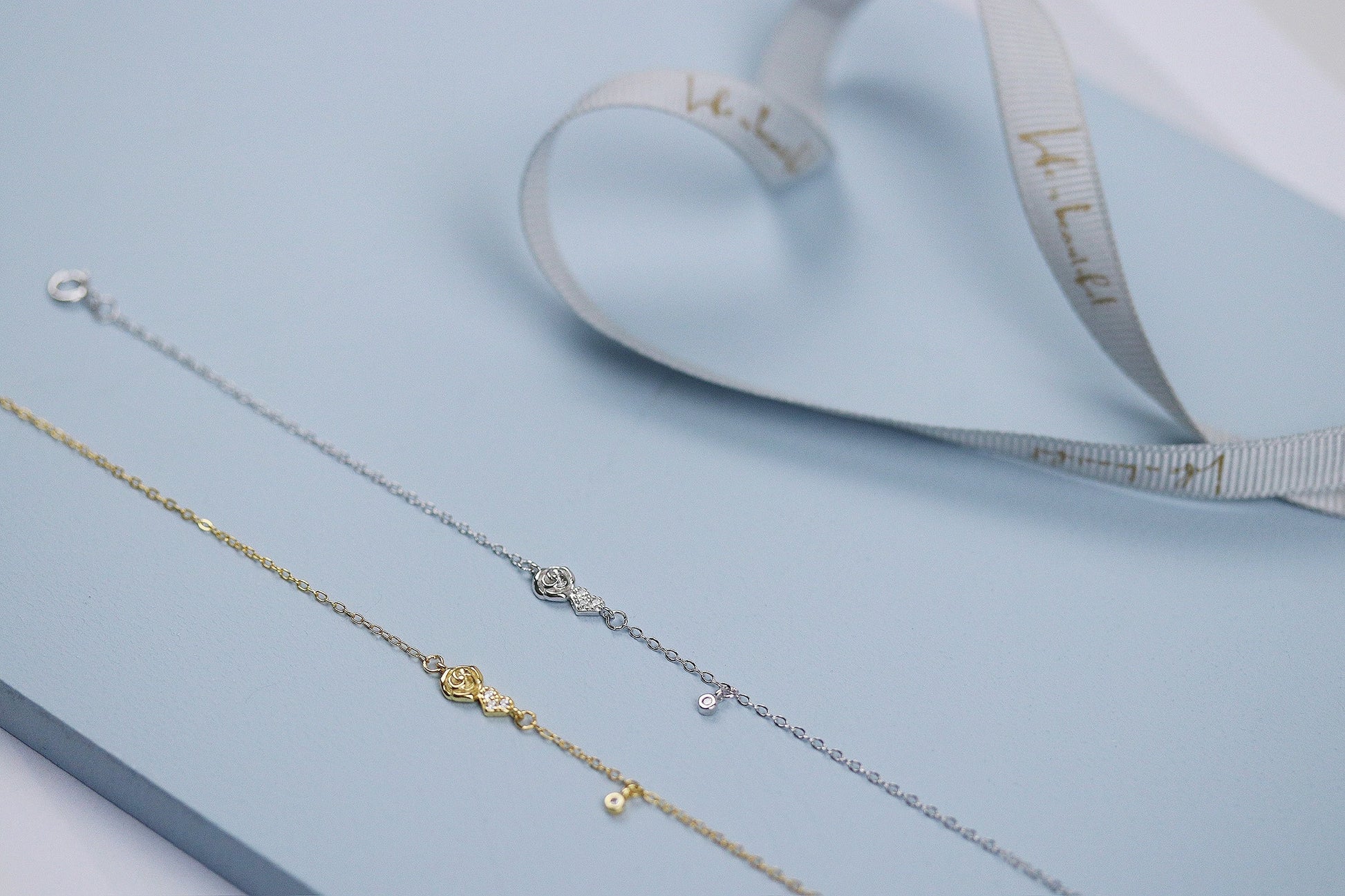 Soul Sister Rose Bracelet Set, Minimalist Tiny Rose Bracelet for Sister, 925 Silver Stacking Sis Bracelet, Christmas Gift for Her, Gold Rose