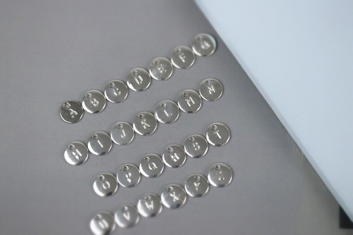 Silver Initial Letter Charm, Initial Letter Add On Charms, Alphabet Personalised Initial, Silver Plated Letter Charms, Handmade Parts