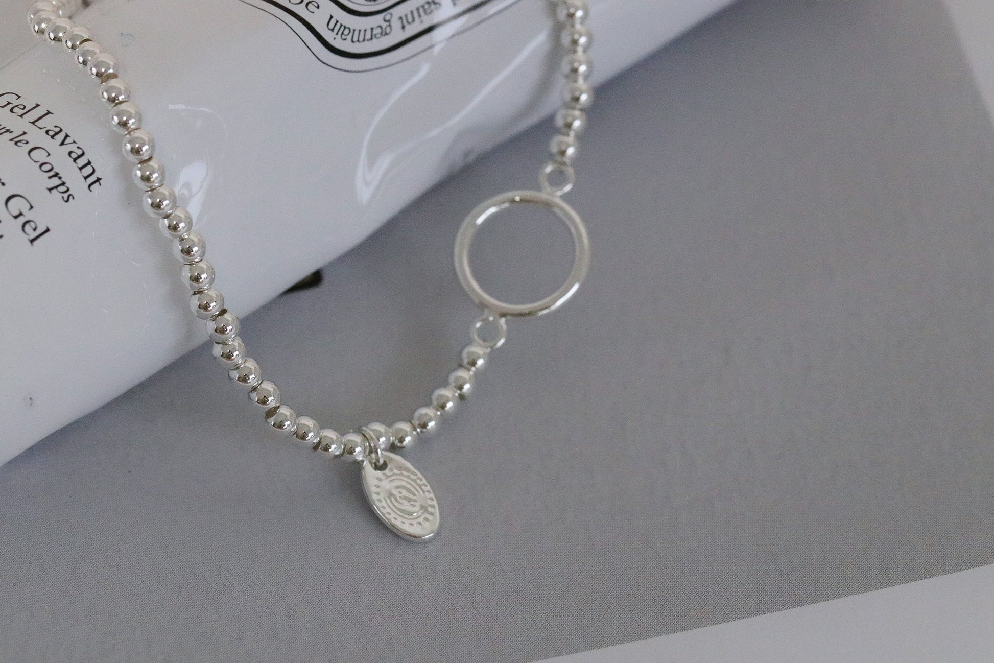 Best Friend Bracelet, Friendship forever, Silver Beads Circle Bracelet, Symbol Bracelet, Friendship, Best Friend , Birthday Gift, Gift boxed
