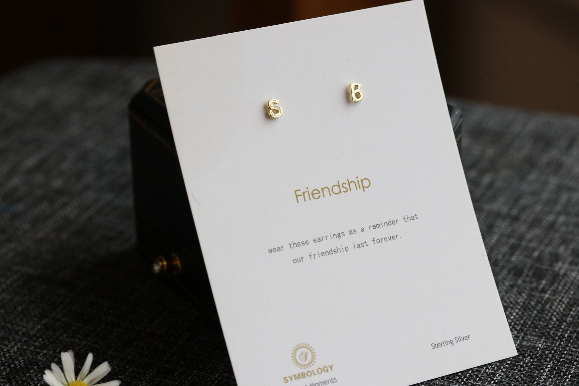 Heart Initial Earrings, 925 Silver Alphabet Earrings, Personalized Gift for her, Friendship Gift Bestie, Gold Silver Initials, Minimalist