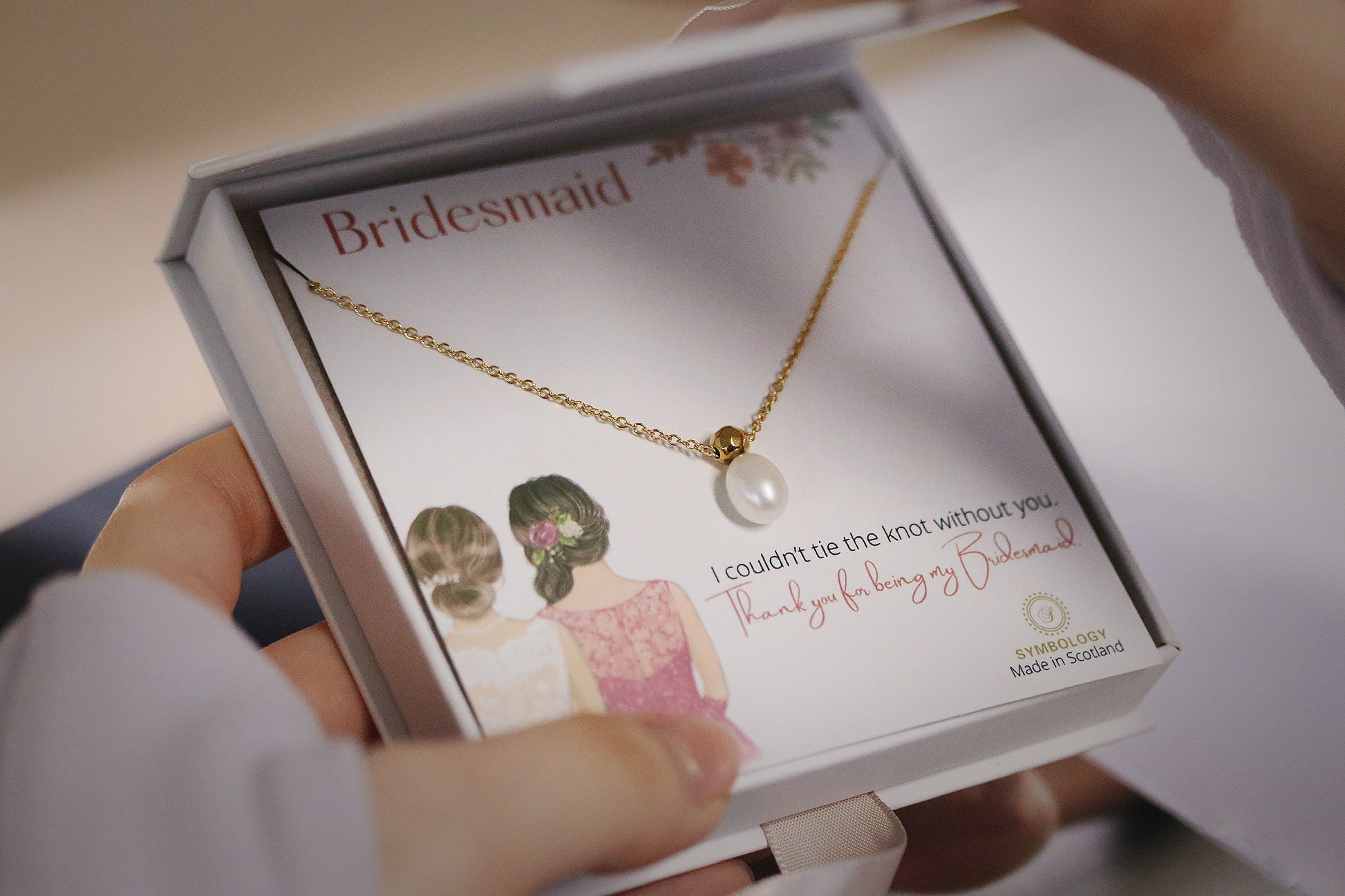 Bridesmaids Necklace Gifts, Bridesmaid Gift, Freshwater Pearl Necklace, Bridesmaid Jewellery, Wedding Gift for Her,Bridesmaid Proposal Gift