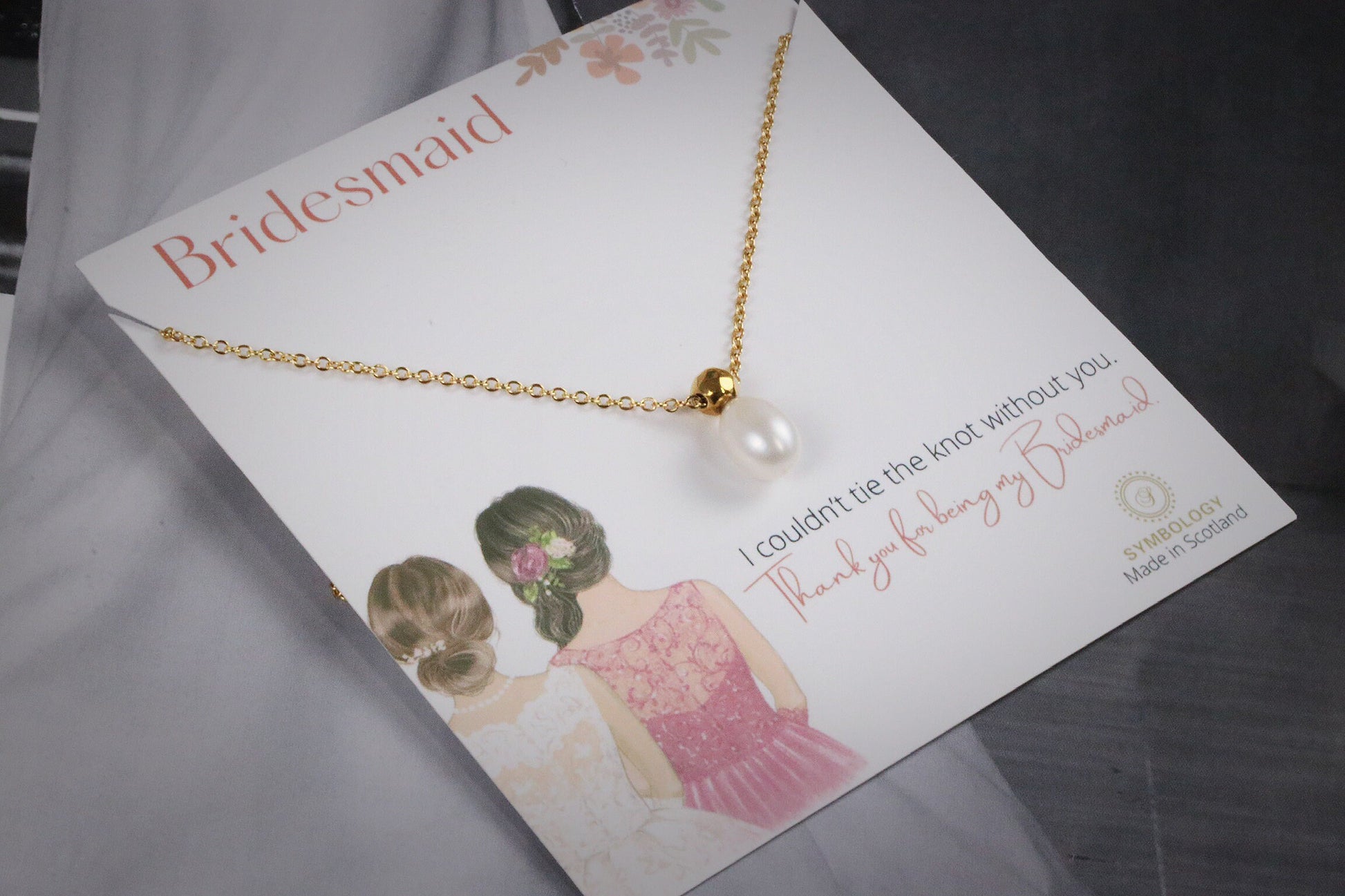 Bridesmaids Necklace Gifts, Bridesmaid Gift, Freshwater Pearl Necklace, Bridesmaid Jewellery, Wedding Gift for Her,Bridesmaid Proposal Gift
