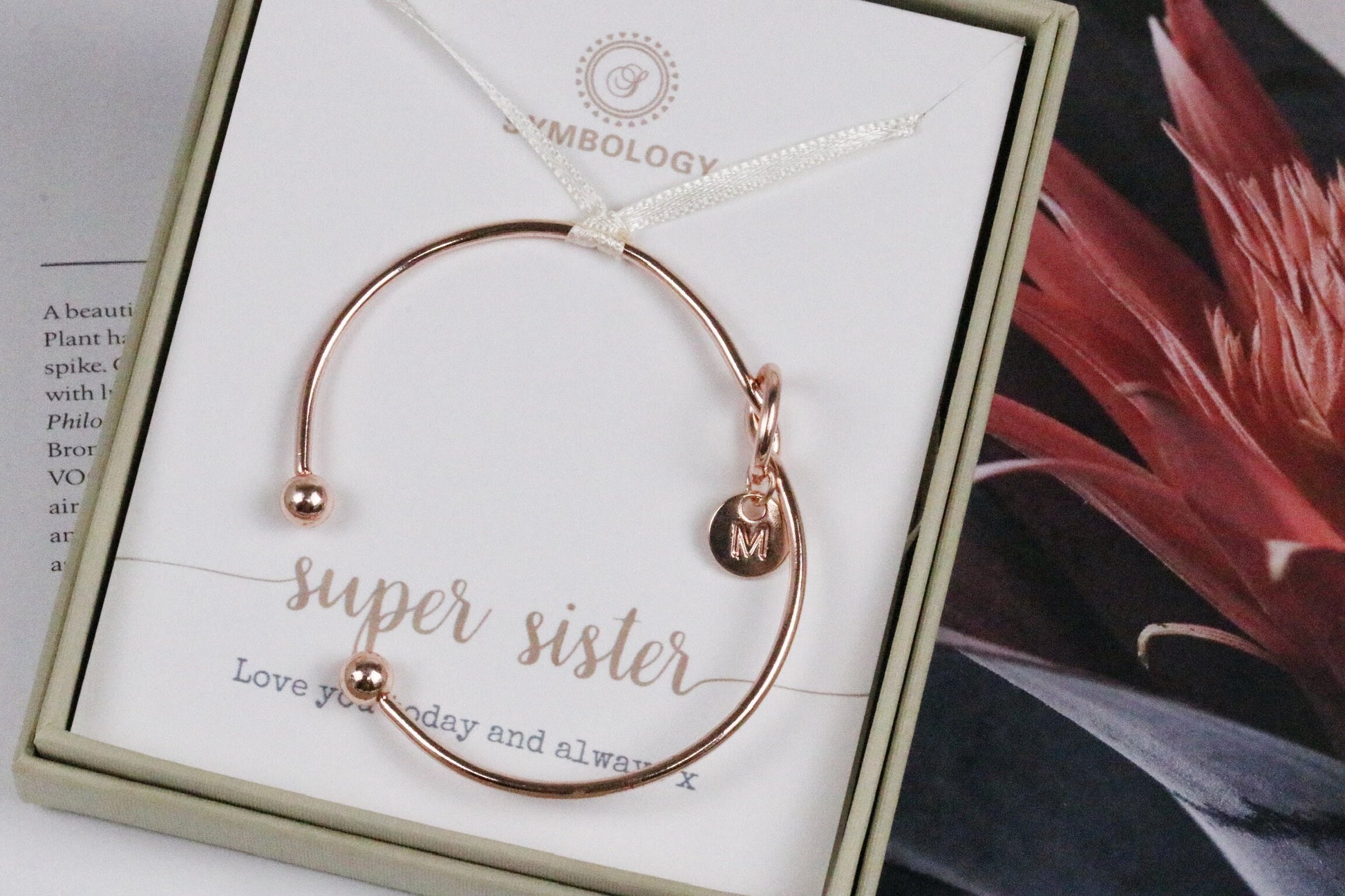 Personalised Sister Bangle, Silver Knot Initial Bracelet, Birthstone Open Bangle, Birthday Gift for Her, Sister Custom alphabet Bracelet