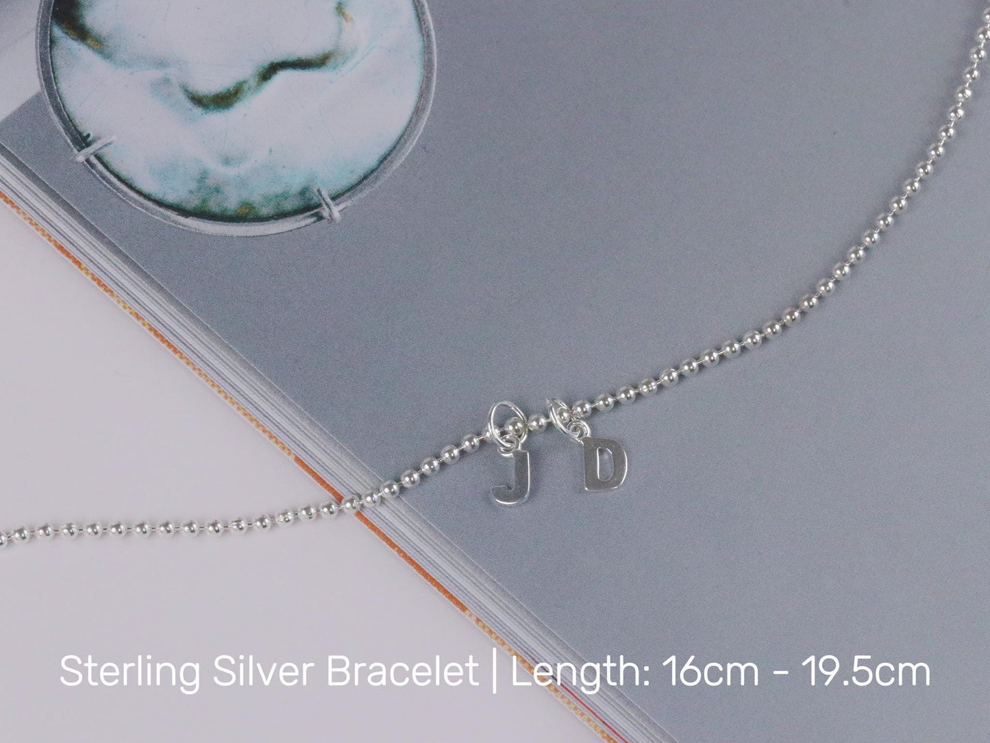 Personalised Name bracelet in Sterling Silver Beaded Initial Bracelet, Custom Age Bracelet, 16 18 21 Birthday Gift for Her, Bridesmaid Gift
