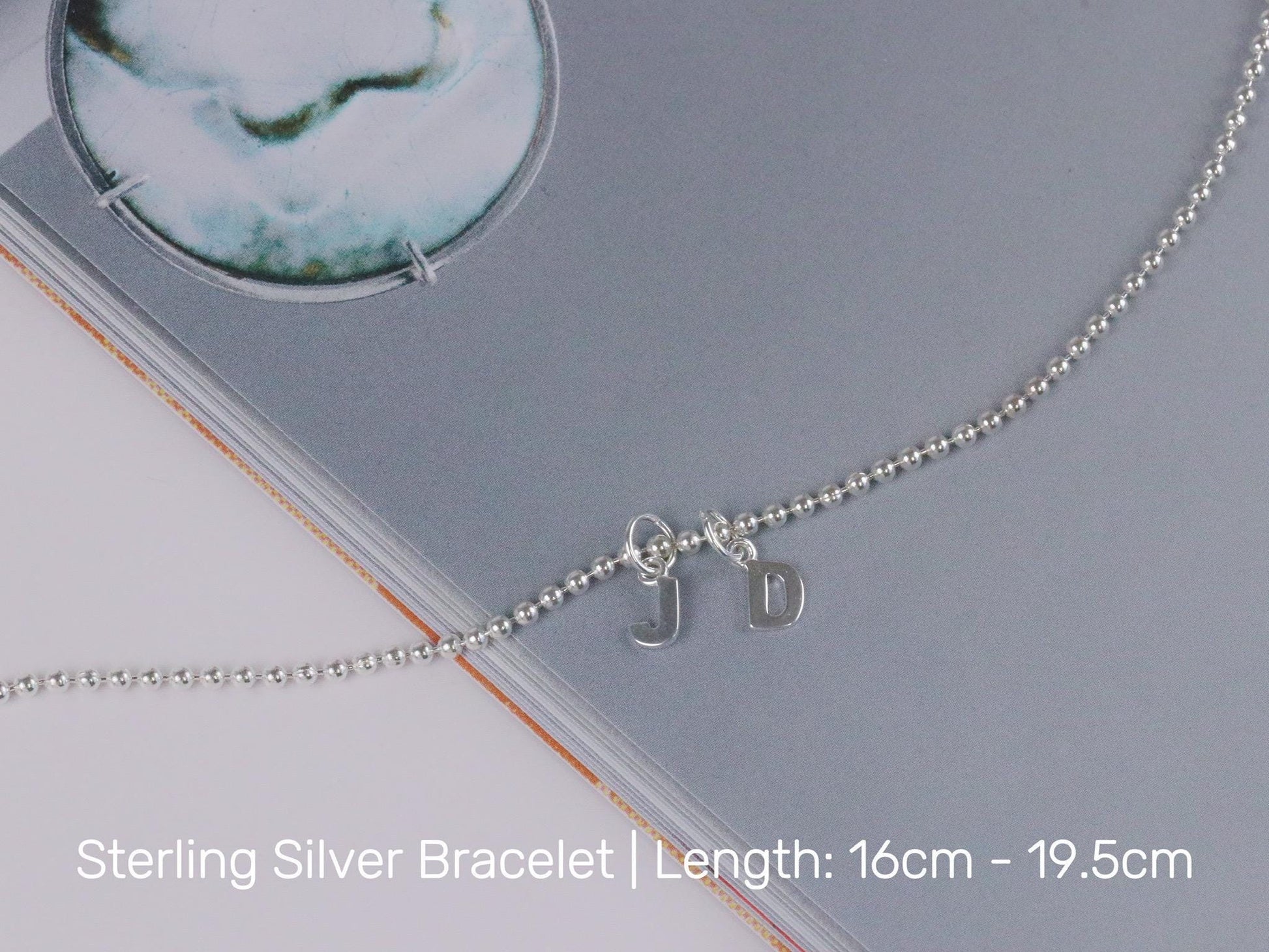 Personalised Name bracelet in Sterling Silver Beaded Initial Bracelet, Custom Age Bracelet, 16 18 21 Birthday Gift for Her, Bridesmaid Gift