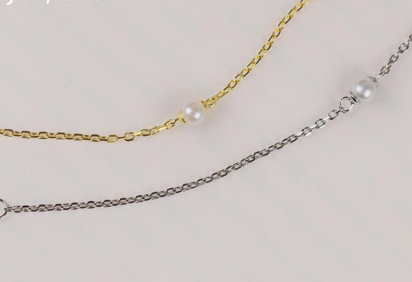 Sterling Silver Tiny Pearl Bracelet: Gold Vermeil Stacking Bracelet, Christmas Gift for Besties