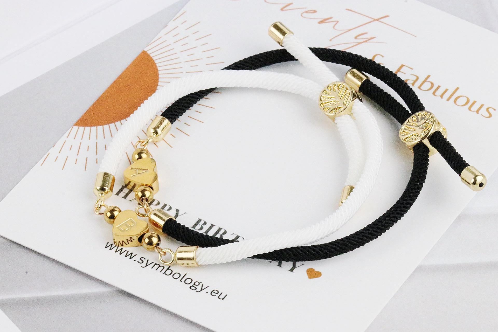21st Birthday Gift for Daughter 21st Birthday Present, Adjustable Initial Bracelet, Granddaughter 21st Birthday Gift for Niece, Personalised
