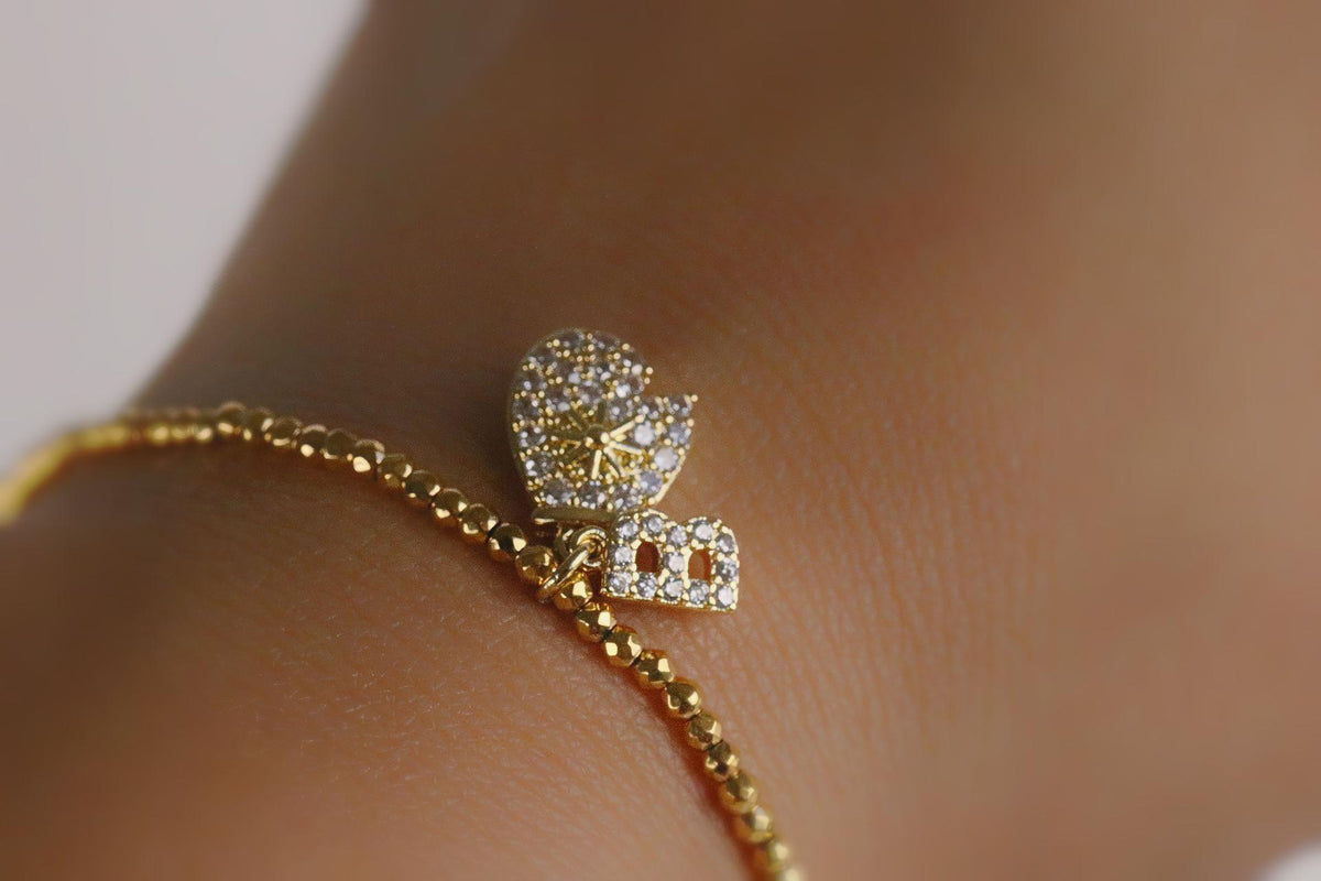 Gold Filled CZ Initial Letter Charm, Alphbet Add On Charms, Personalised Initial for Custom Jewellery, Crystal Letter Charms Jewellery Parts