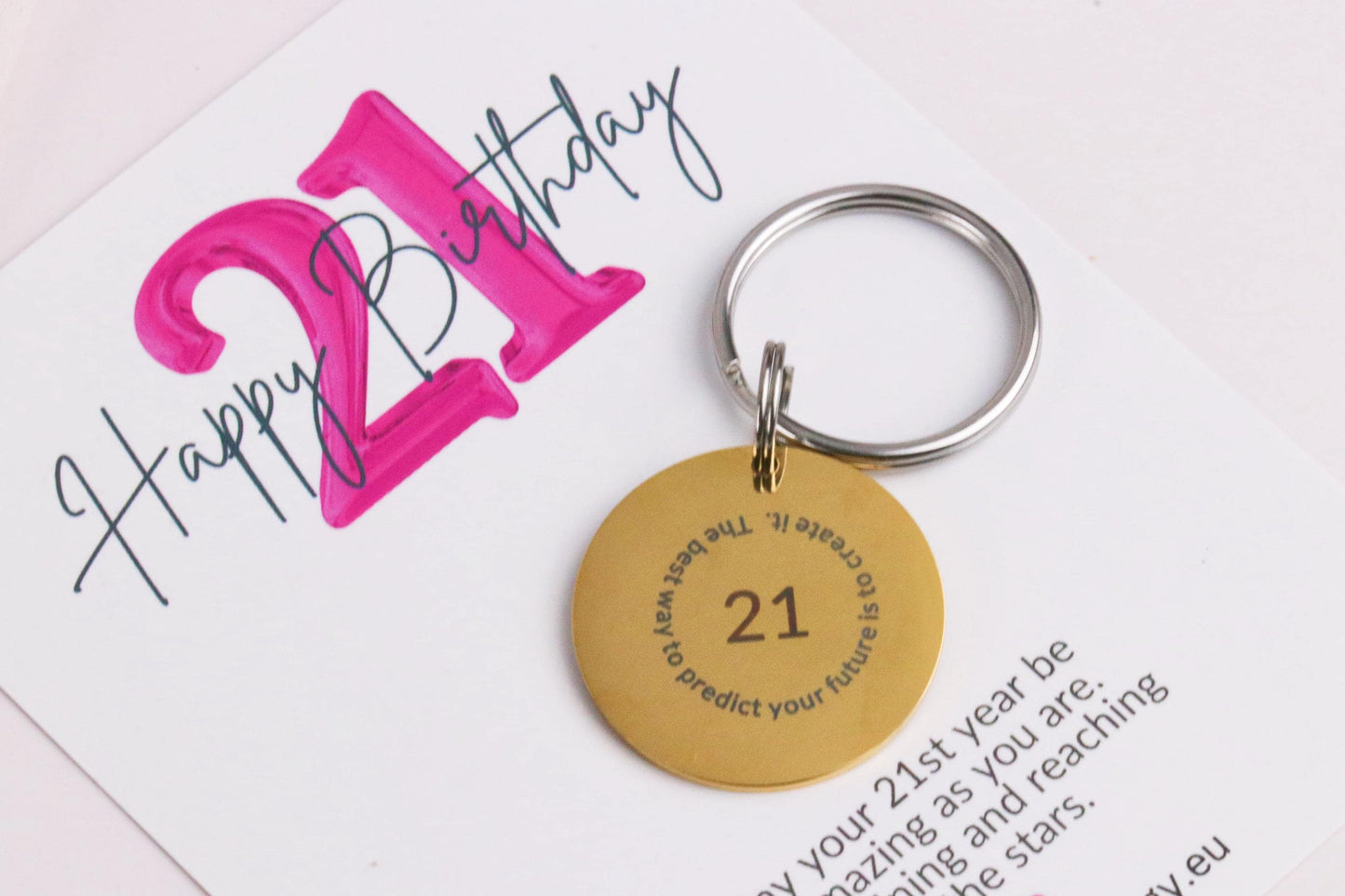 Custom Initials Keyring, Gold Stainless Steel Keyring, LaserMonogram Tag , Personalised Letter Keychain, 21st Gift for Her, Graduation Gift