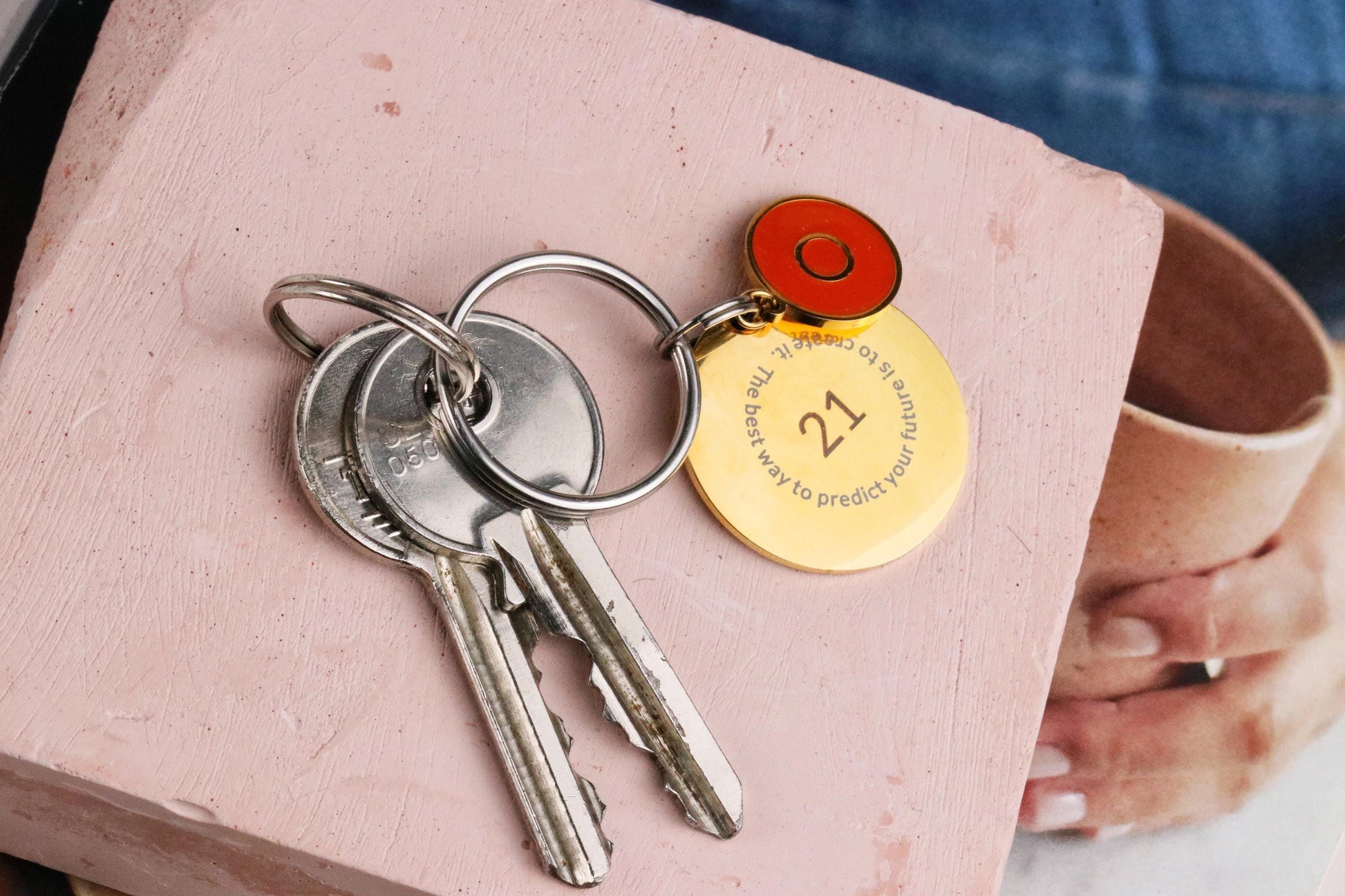 Custom Initials Keyring, Gold Stainless Steel Keyring, LaserMonogram Tag , Personalised Letter Keychain, 21st Gift for Her, Graduation Gift