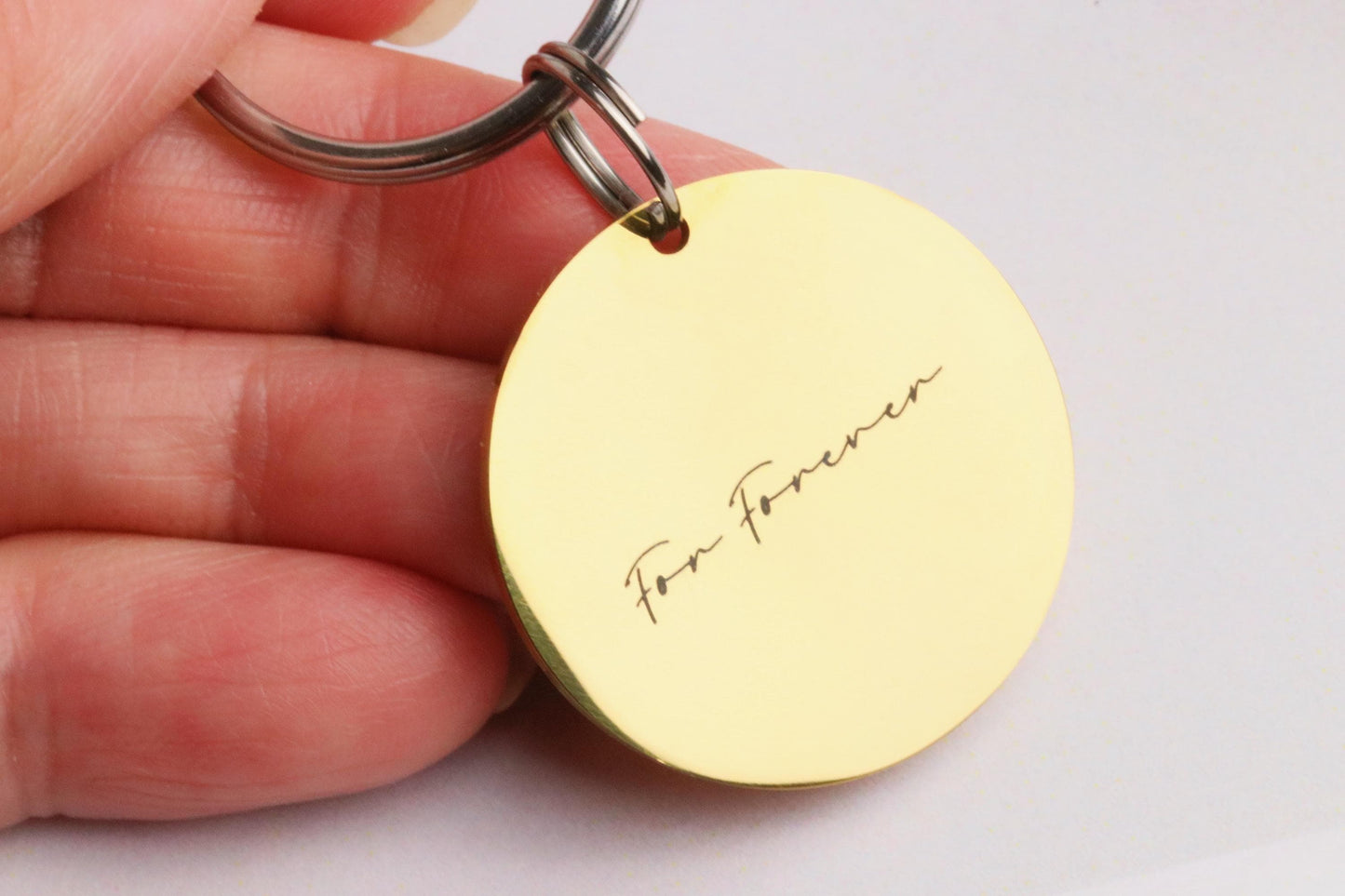 Custom Initials Keyring, Gold Stainless Steel Keyring, LaserMonogram Tag , Personalised Letter Keychain, 21st Gift for Her, Graduation Gift