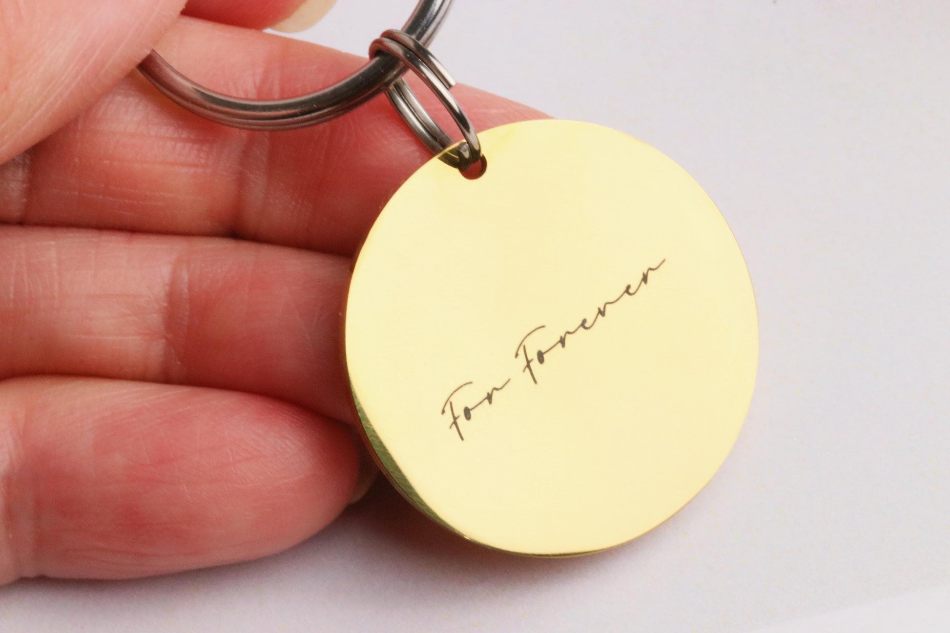 Custom Initials Keyring, Gold Stainless Steel Keyring, LaserMonogram Tag , Personalised Letter Keychain, 21st Gift for Her, Graduation Gift