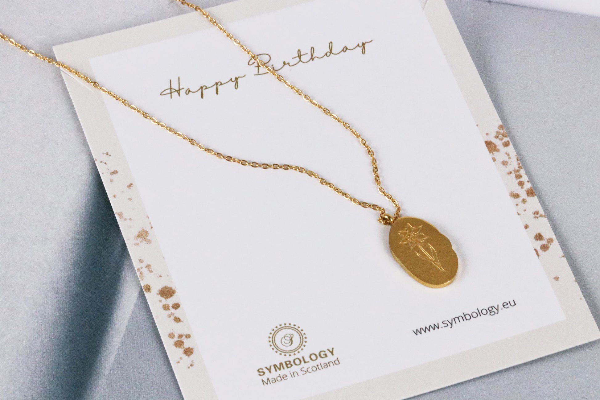 30 40 50 60 70 Birthday Necklace, Lily Flowers Personalised Necklace, Engraving Number Jewelry, Gold Floral Necklace, Birthday Gift for Her