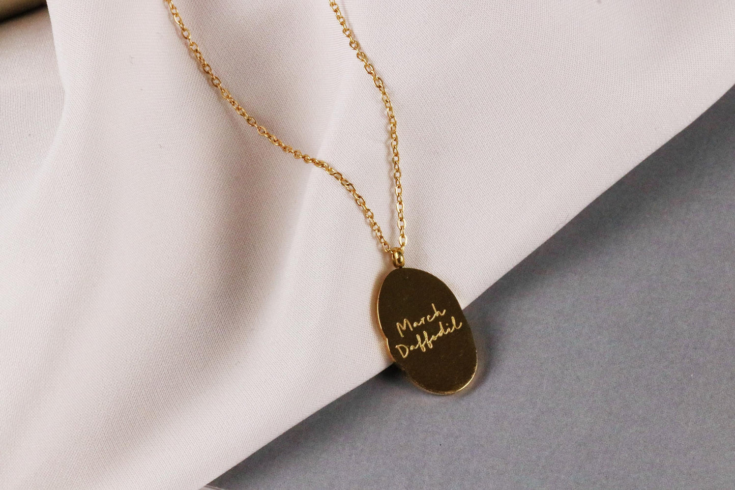 30 40 50 60 70 Birthday Necklace, Lily Flowers Personalised Necklace, Engraving Number Jewelry, Gold Floral Necklace, Birthday Gift for Her